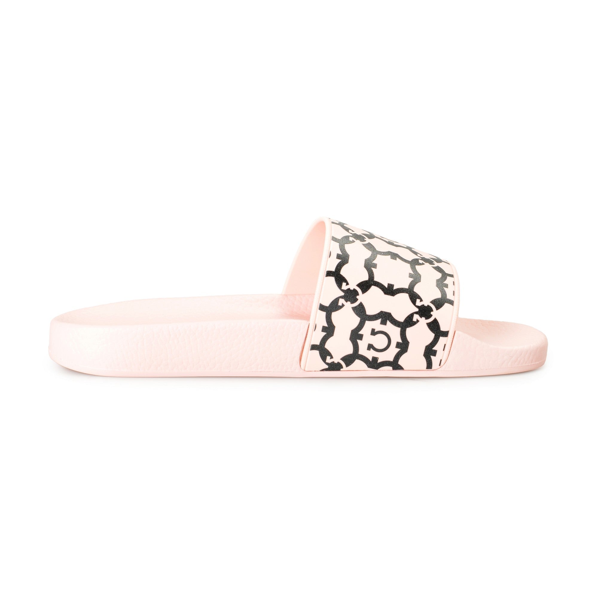 SALVATORE FERRAGAMO GROOVY PINK SLIDE SANDALS