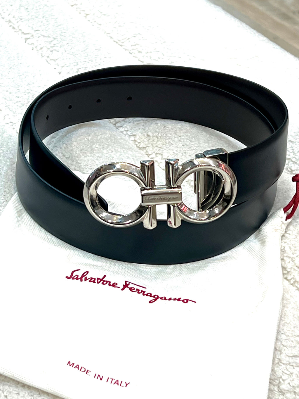 SALVATORE FERRAGAMO REVERSIBLE GANCINI BUCKLE BELT