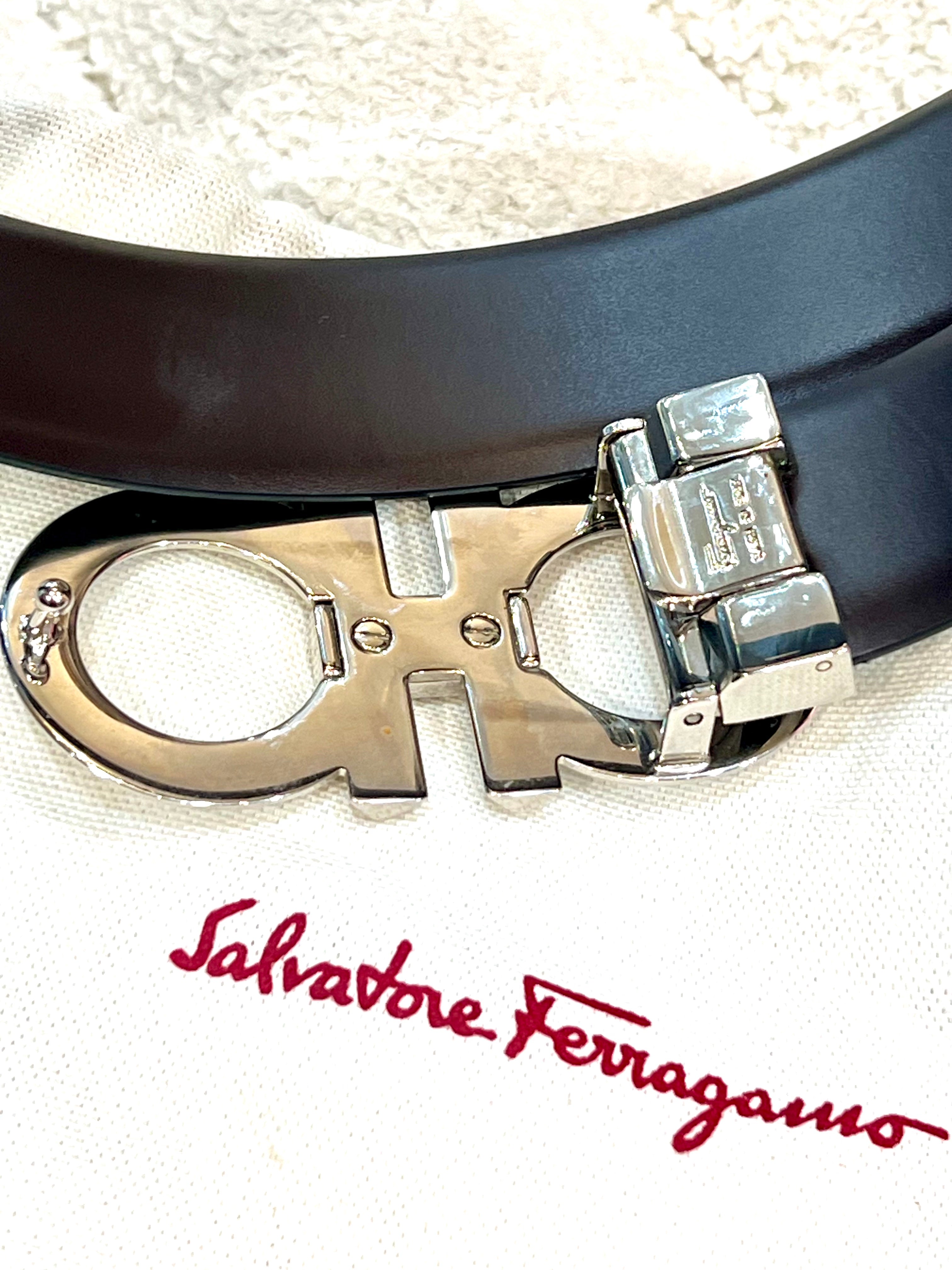 SALVATORE FERRAGAMO REVERSIBLE GANCINI BUCKLE BELT