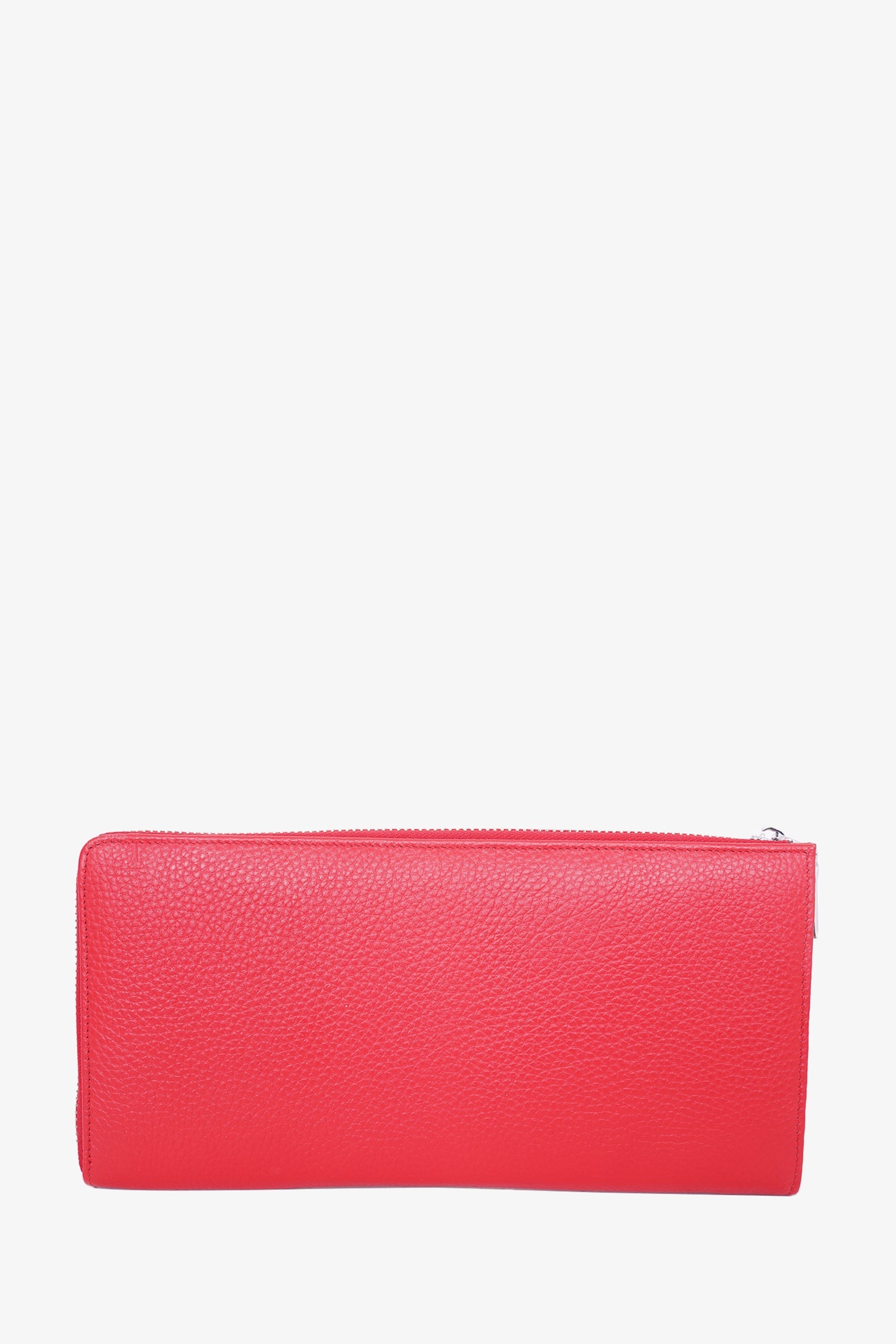 Salvatore Ferragamo Red Leather Vara Bow Pouch