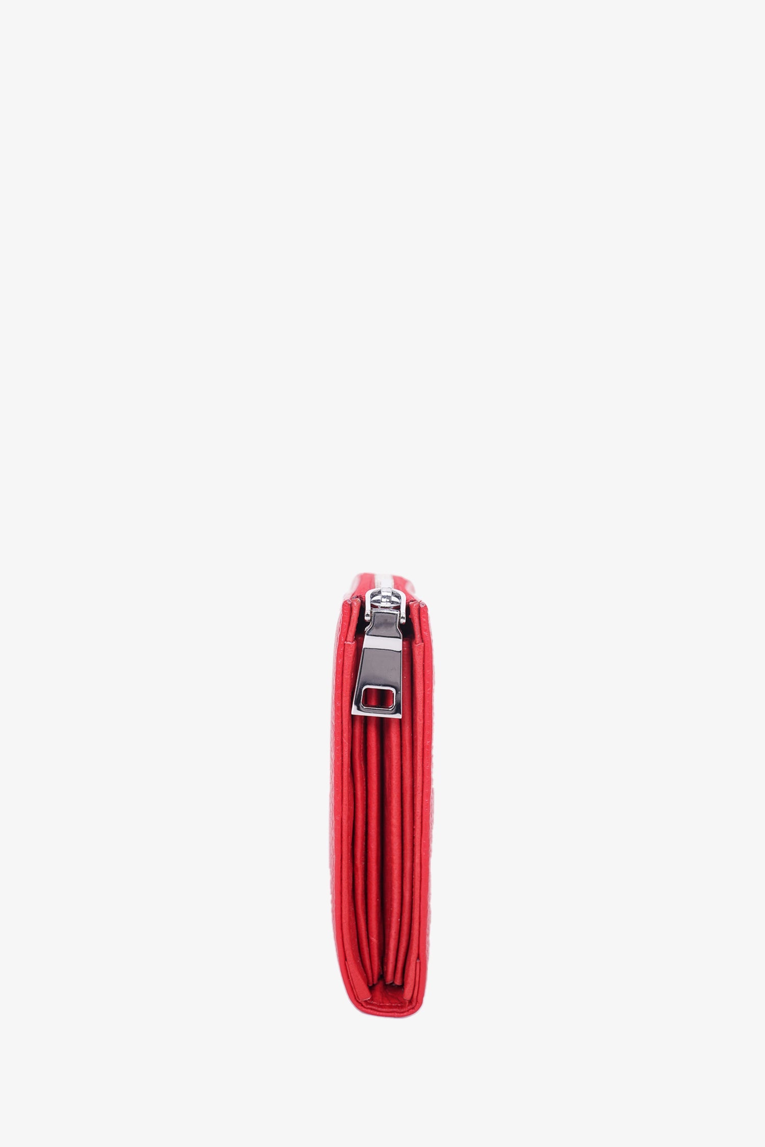 Salvatore Ferragamo Red Leather Vara Bow Pouch