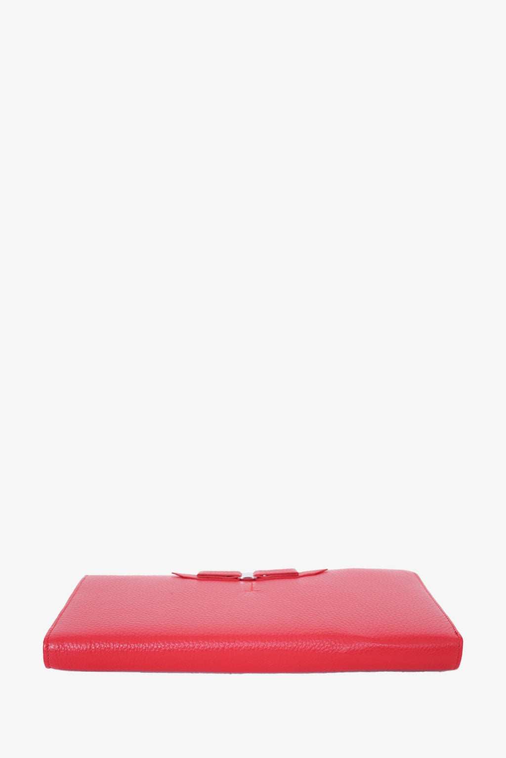 Salvatore Ferragamo Red Leather Vara Bow Pouch