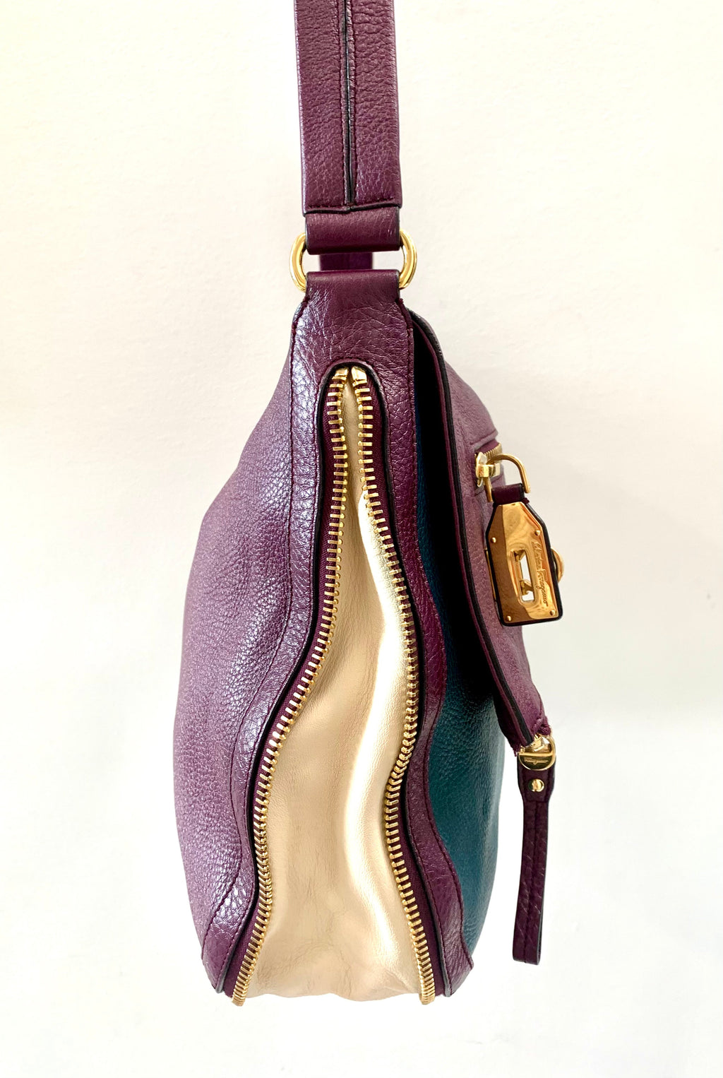 SALVATORE FERRAGAMO TRI-COLOR SELMA BAG