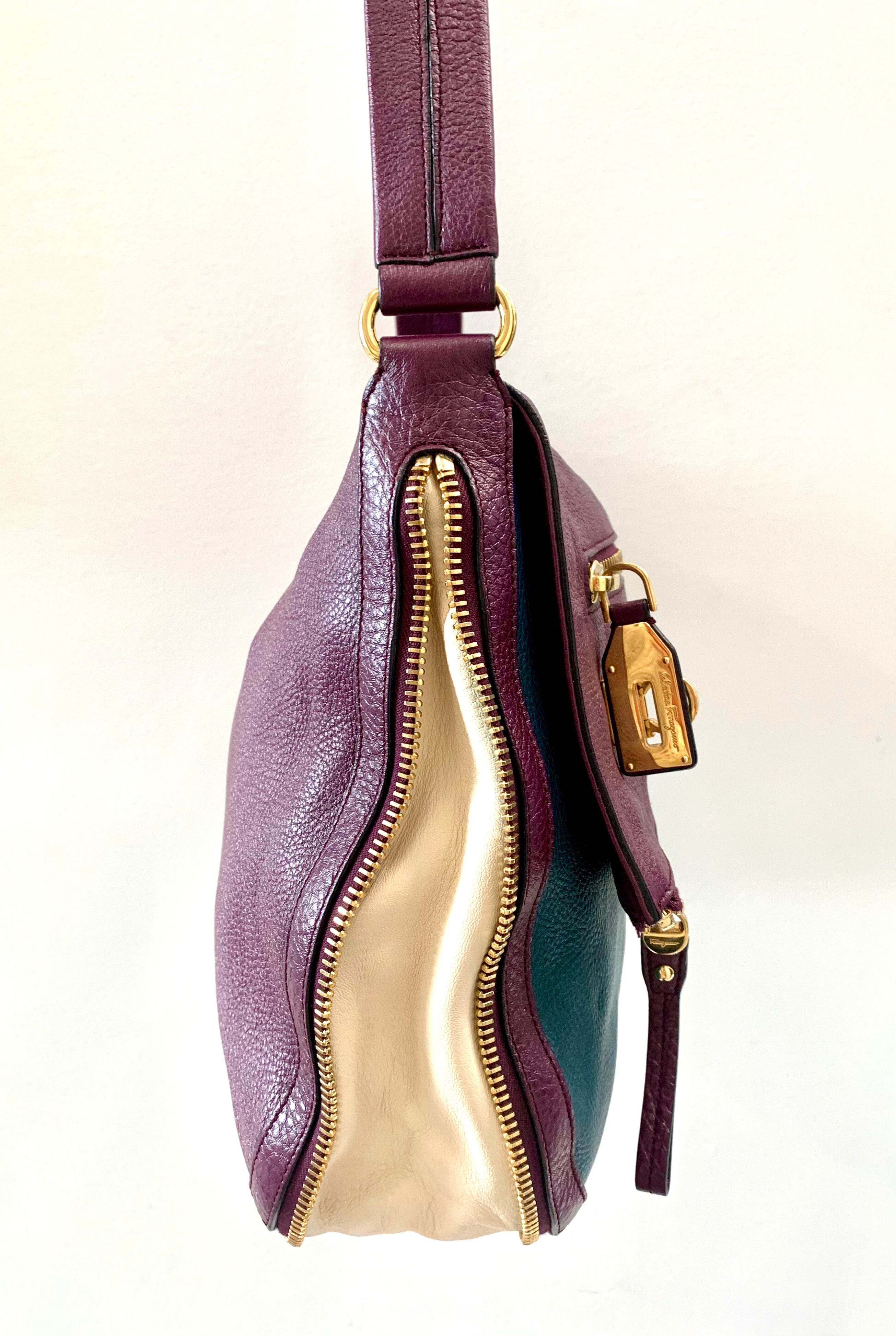 SALVATORE FERRAGAMO TRI-COLOR SELMA BAG