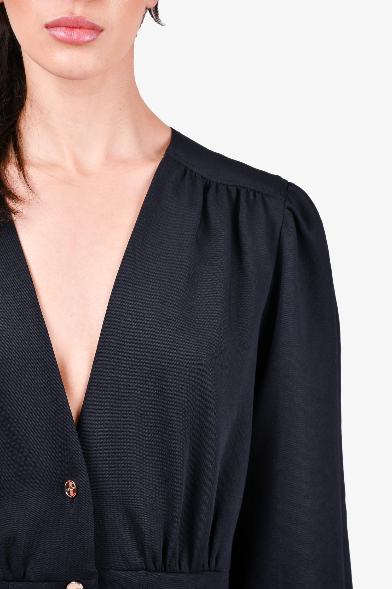 Sandro Black Button Down Dress Size 42