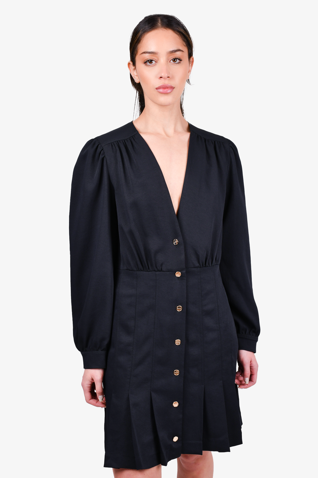 Sandro Black Button Down Dress Size 42