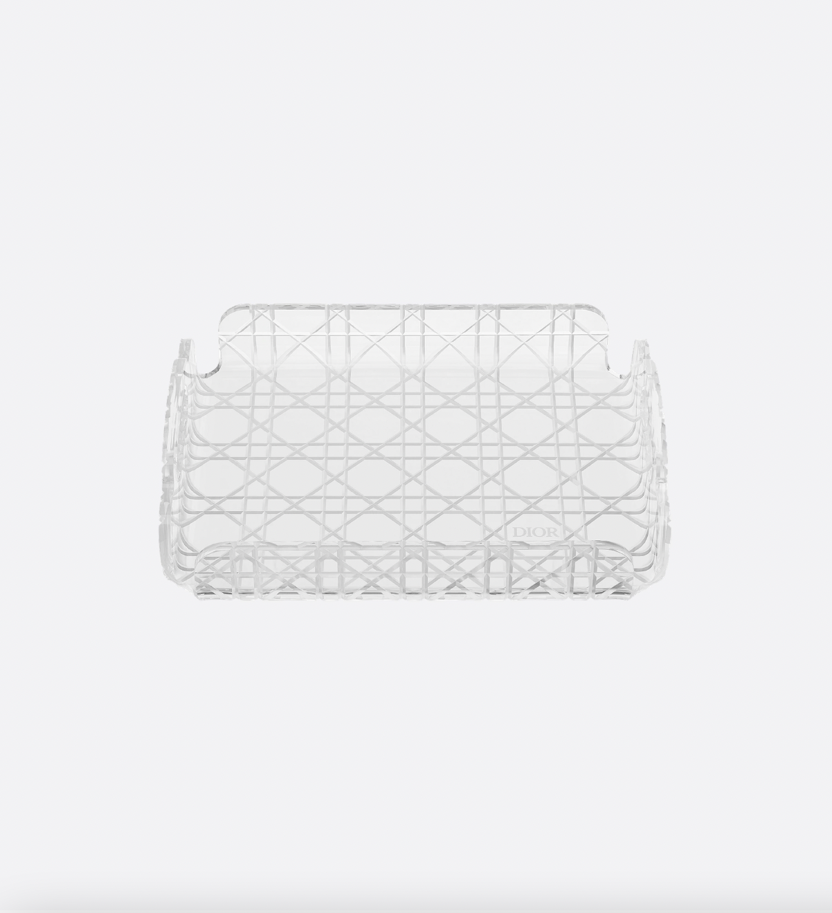Christian Dior Clear Perspex, White Cannage Mini Tray RRP £190