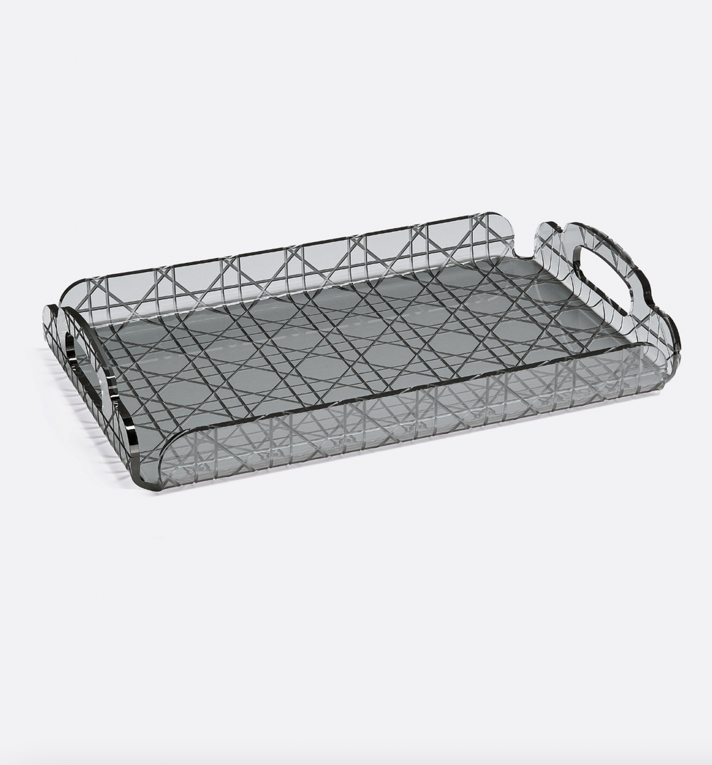 Christian Dior Grey Cannage Small Perspex Tray RRP £330