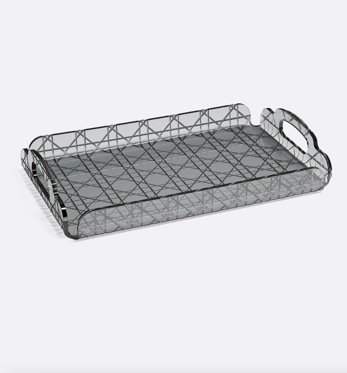Christian Dior Grey Cannage Small Perspex Tray RRP £330