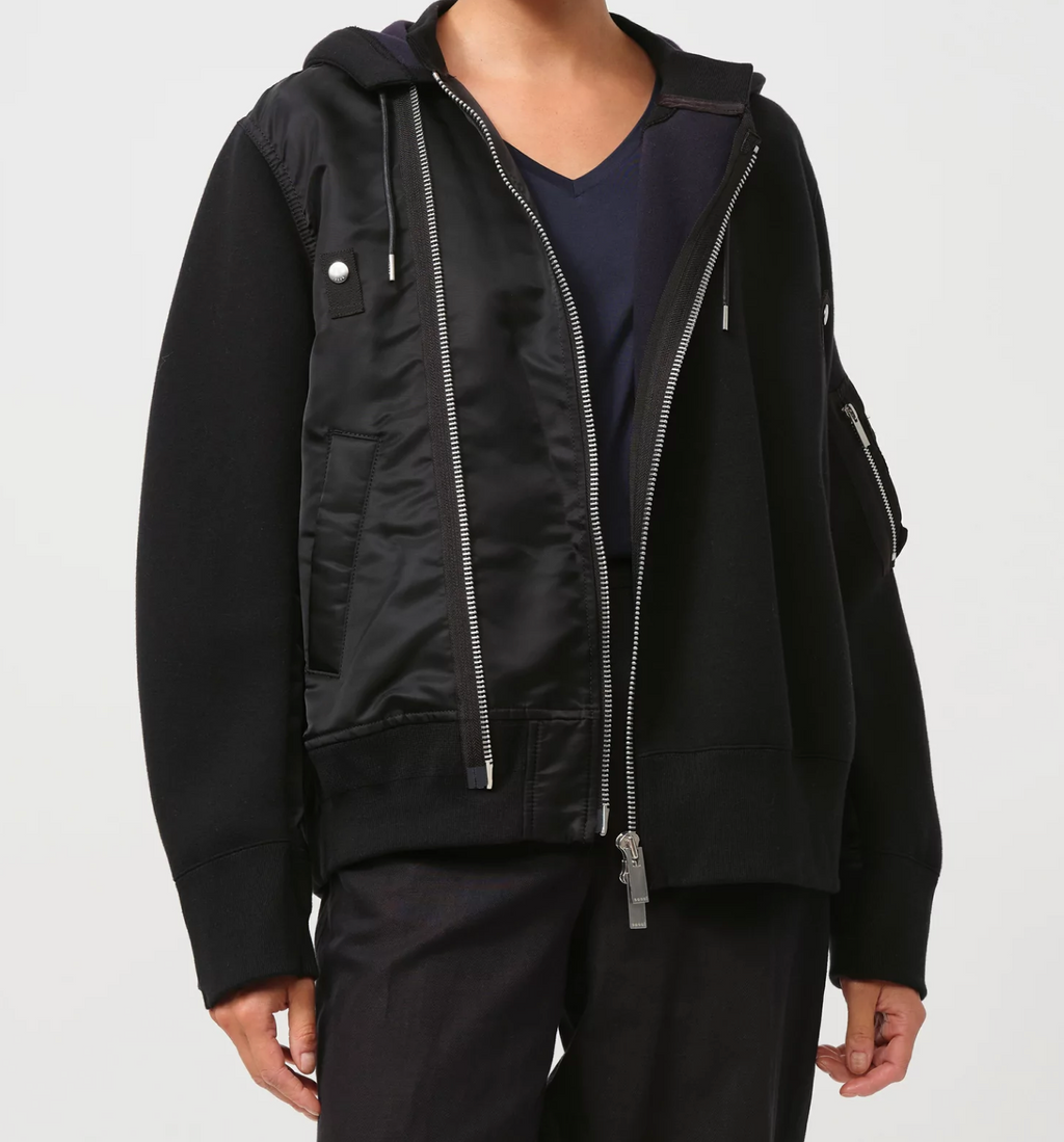 Sacai Sweater Zipup Hoodie - Women's 2