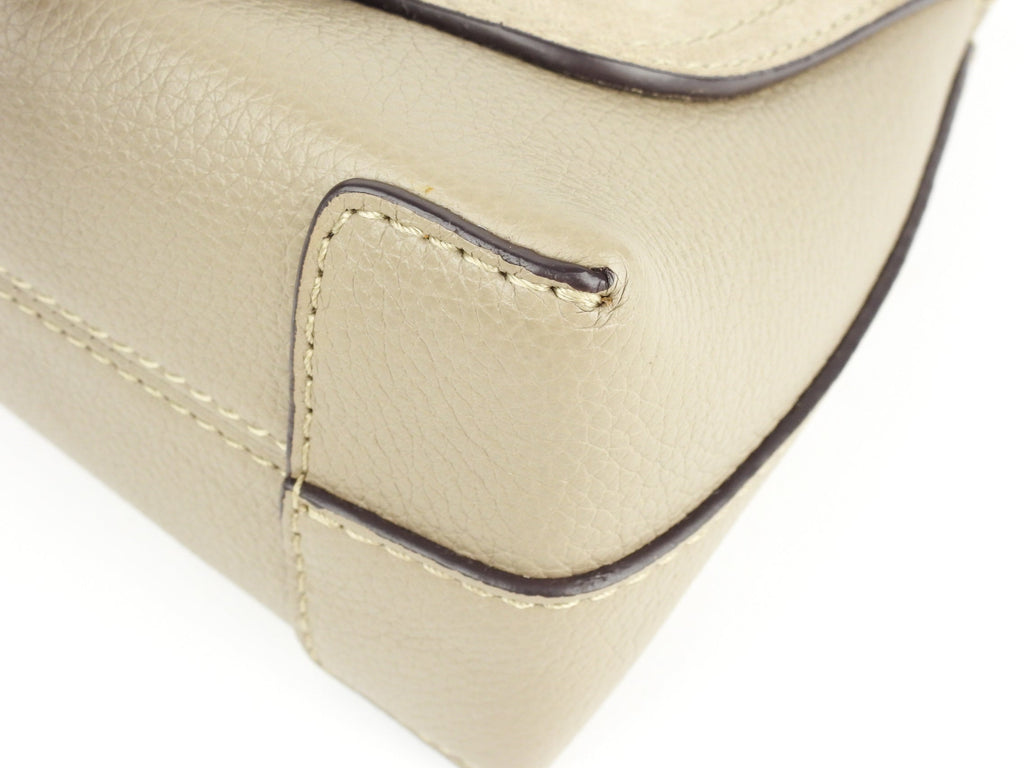 See by Chloe Khaki Grey Mixed Leather Mini Joan Two Way Shoulder Bag