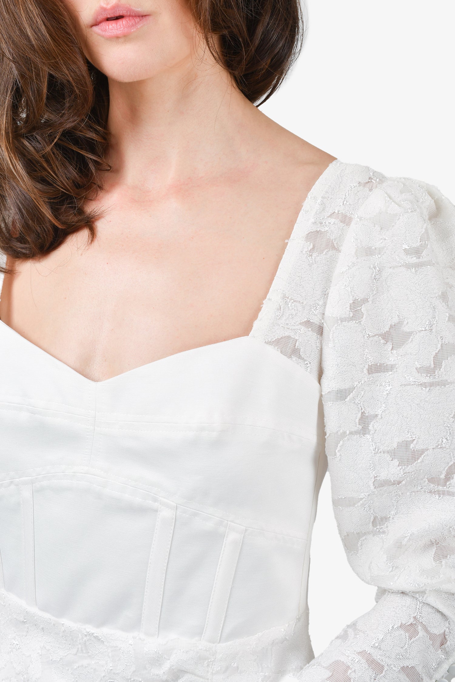 Self-Portrait White Lace Corset Dress Size 6 US