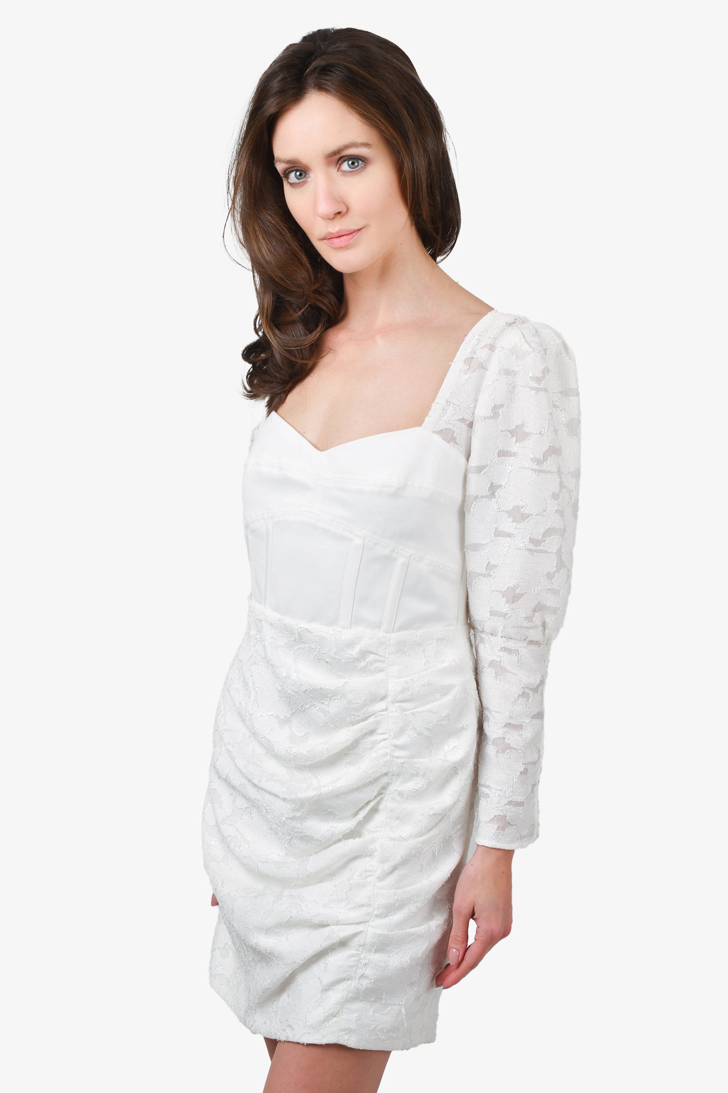Self-Portrait White Lace Corset Dress Size 6 US