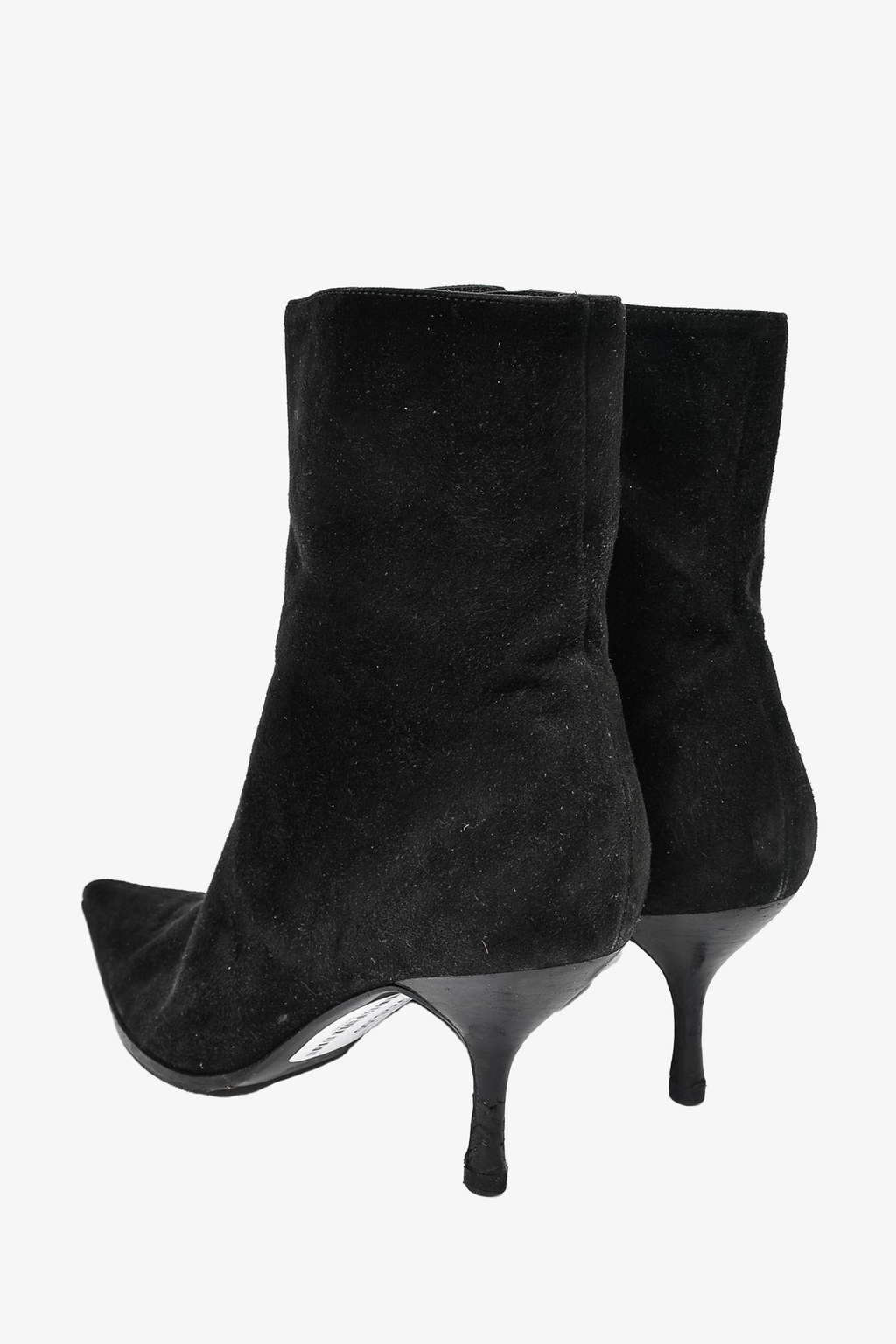 Sergio Rossi Black Suede Kitten Heel Ankle Boot Size 41