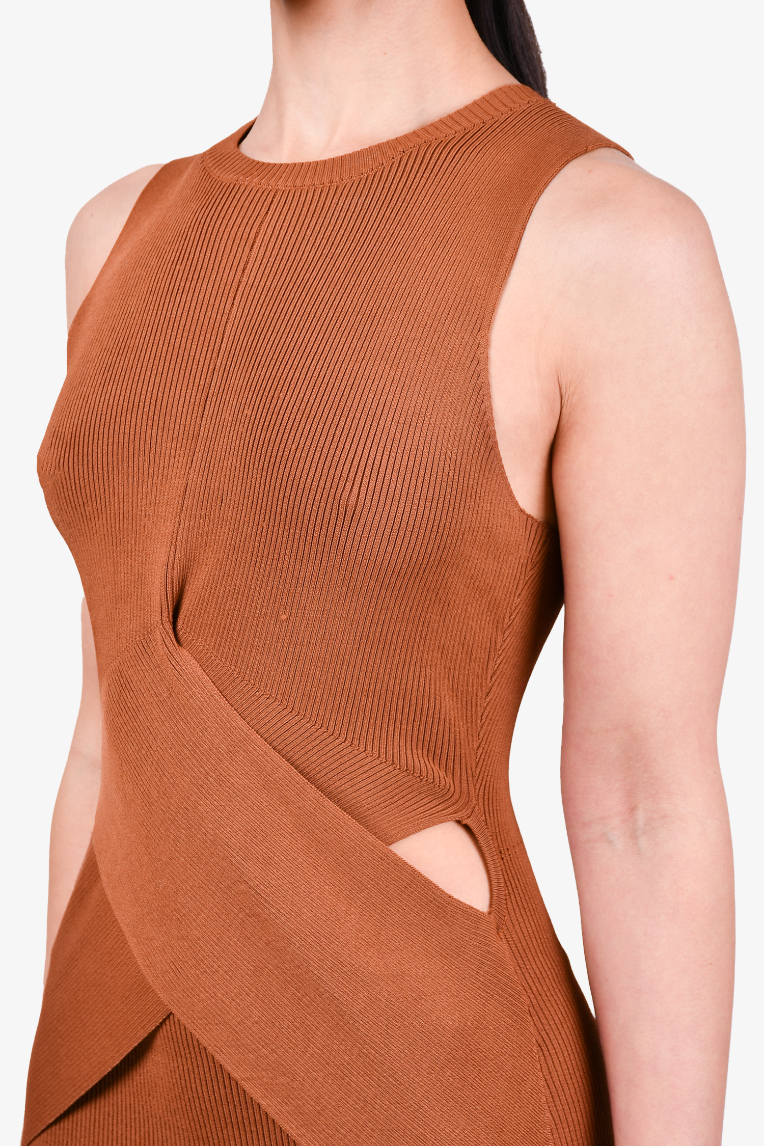 Sir. Brown Knit Sleeveless Dress Size 2