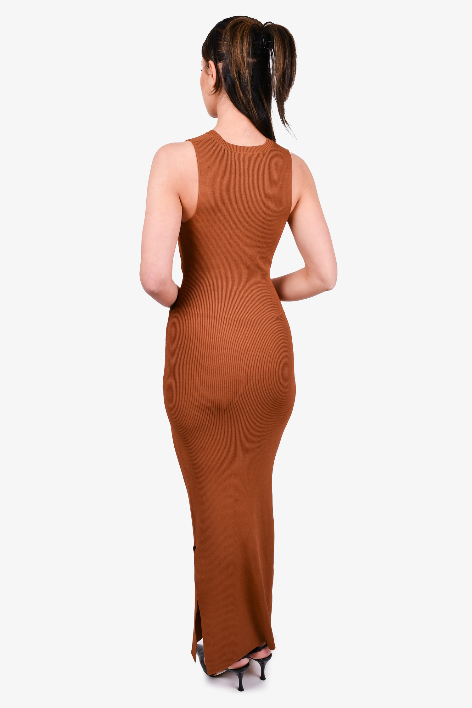Sir. Brown Knit Sleeveless Dress Size 2