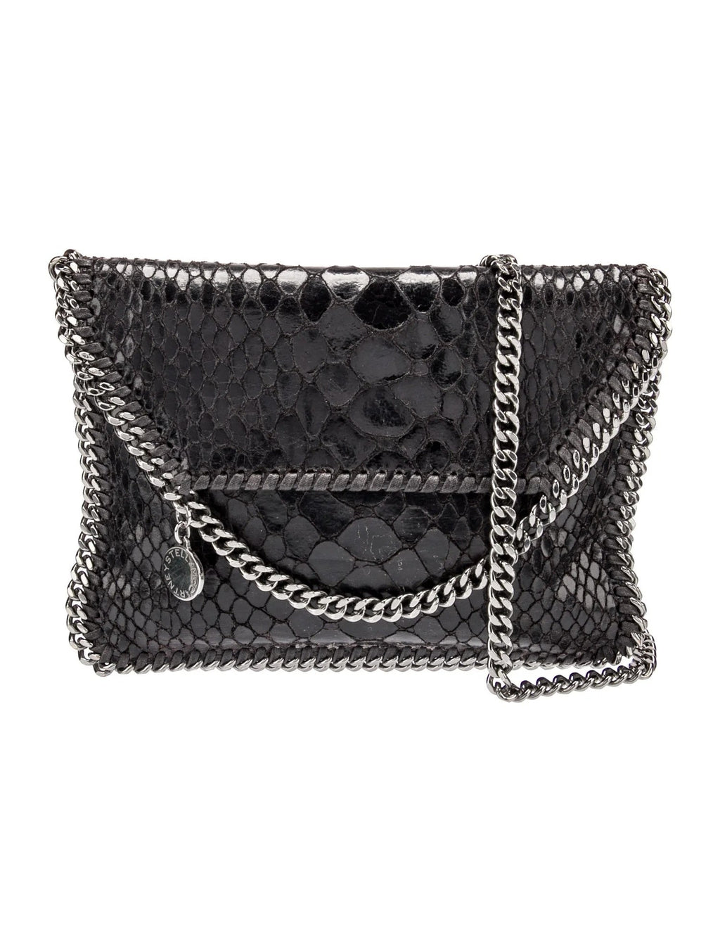 STELLA MCCARTNEY SMALL VEGAN SNAKESKIN FALABELLA CROSSBODY BAG