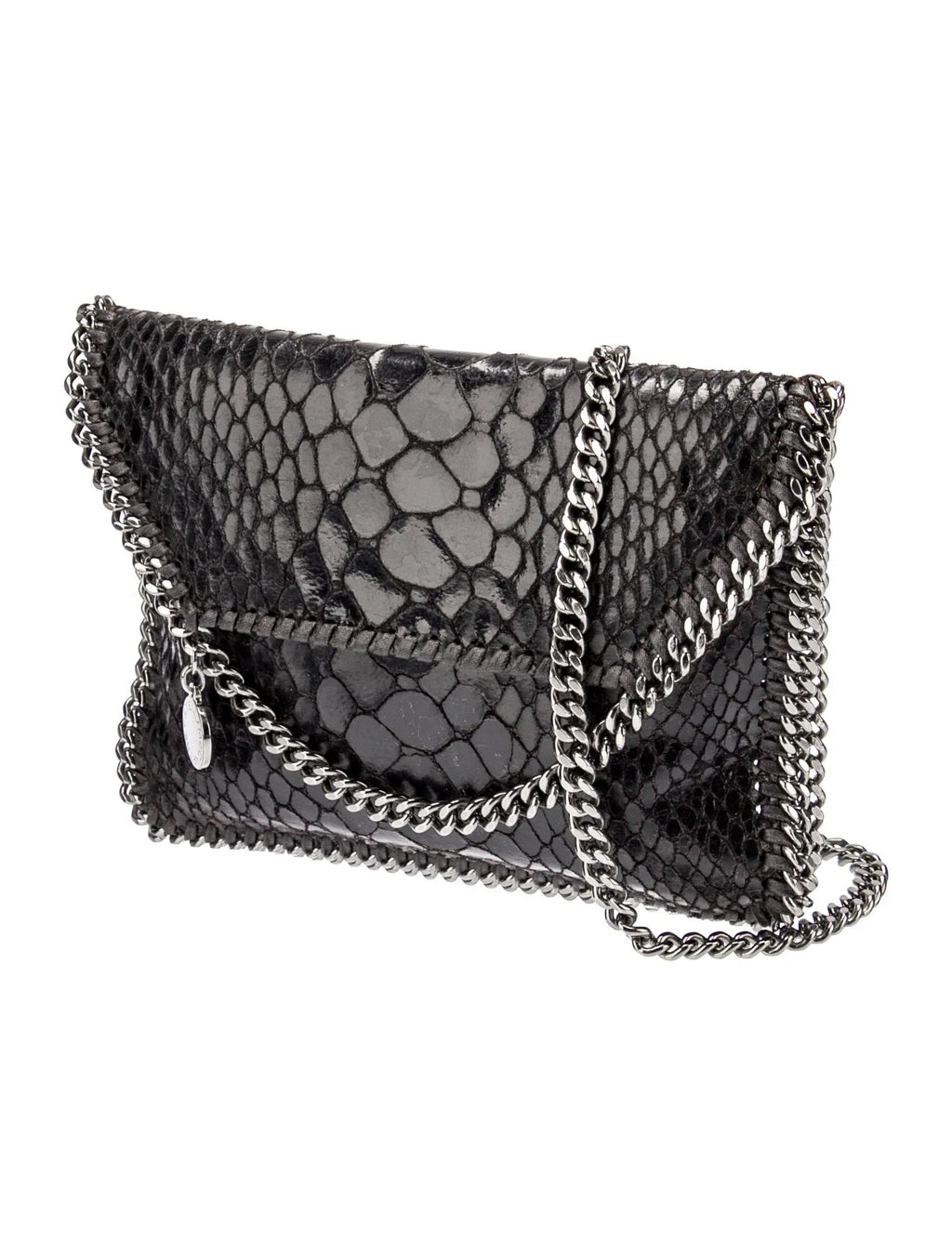 STELLA MCCARTNEY SMALL VEGAN SNAKESKIN FALABELLA CROSSBODY BAG