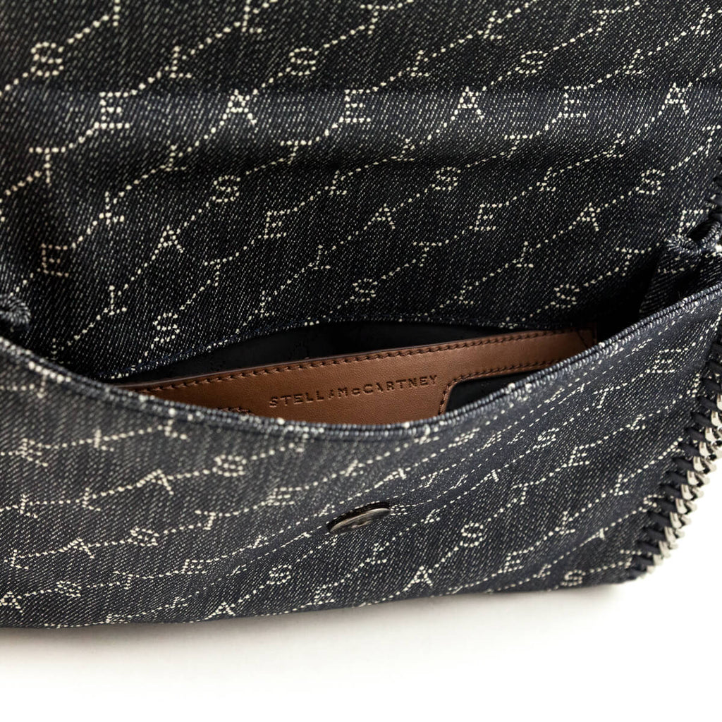 Stella McCartney Denim Eco Monogram Shoulder Bag