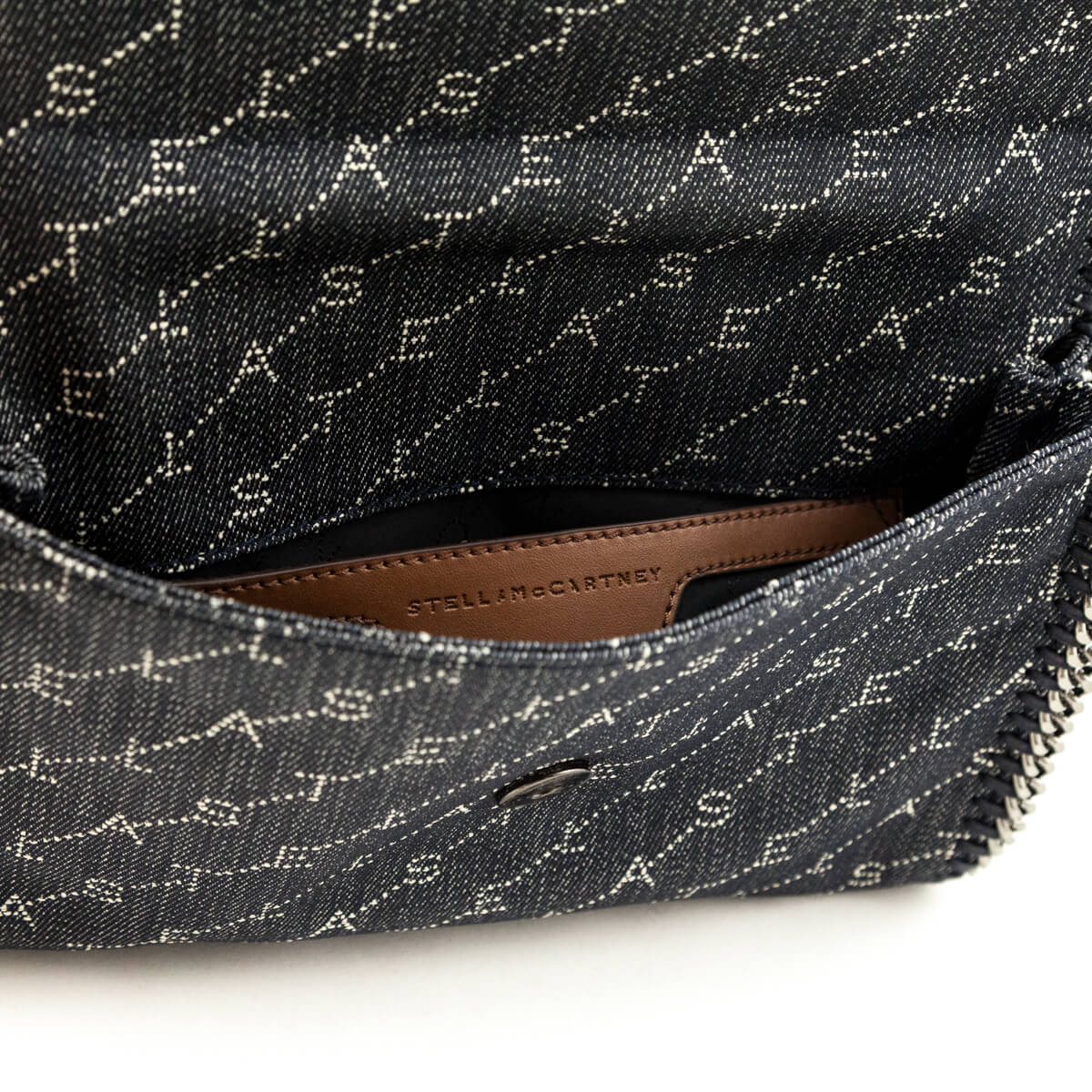 Stella McCartney Denim Eco Monogram Shoulder Bag