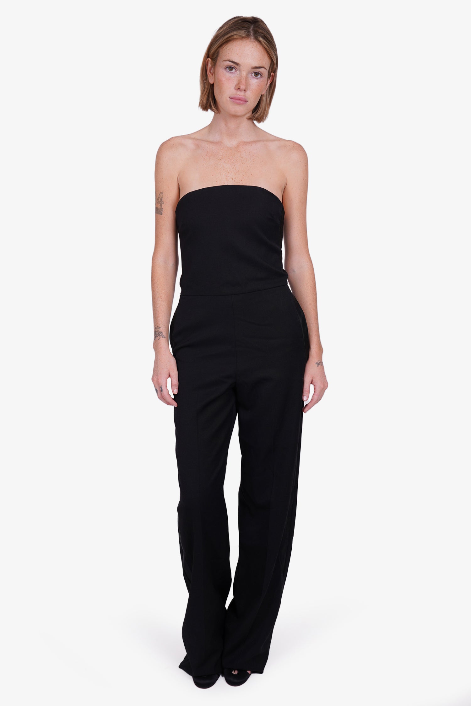 Stella McCartney Black Strapless Jumpsuit Size 36