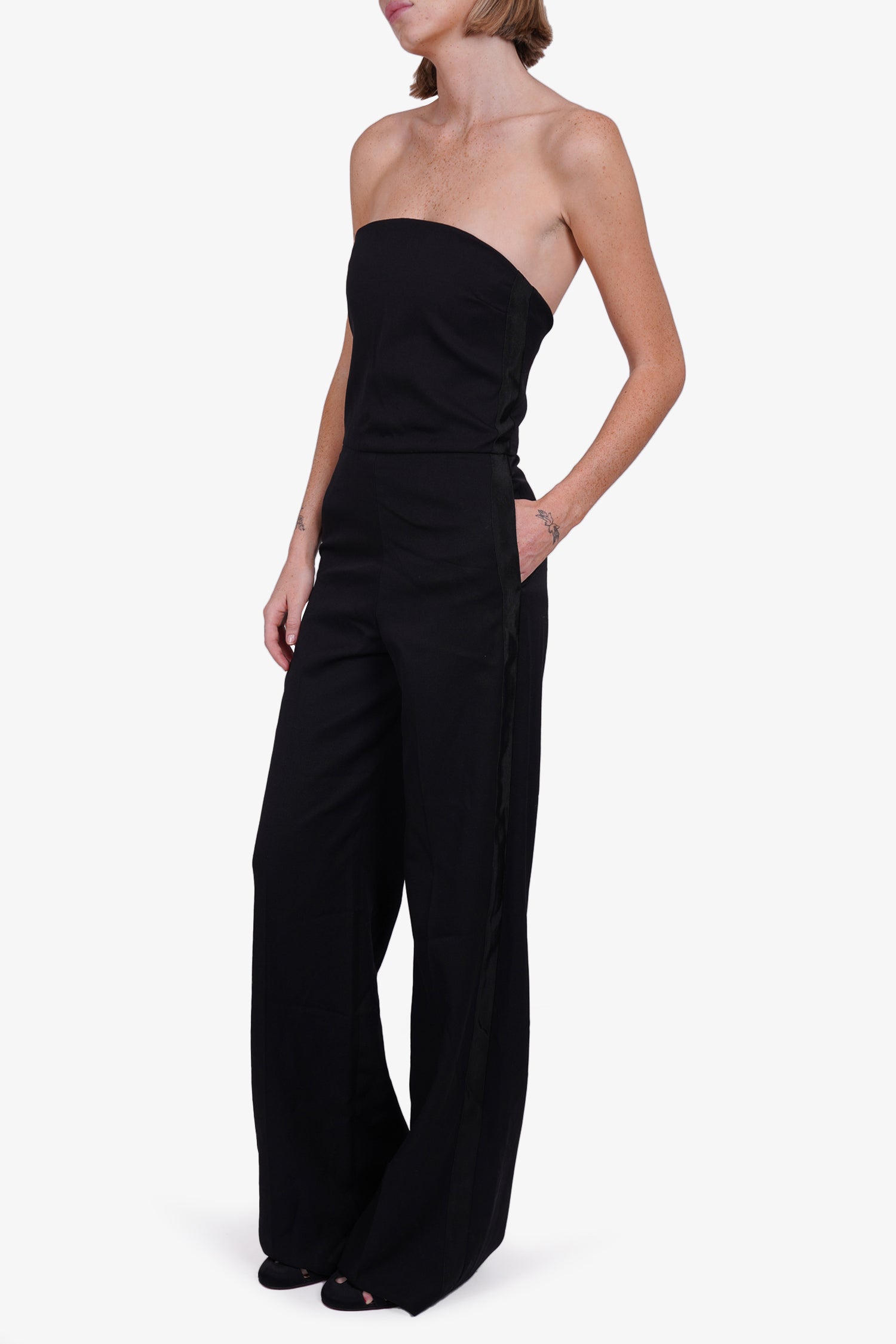 Stella McCartney Black Strapless Jumpsuit Size 36