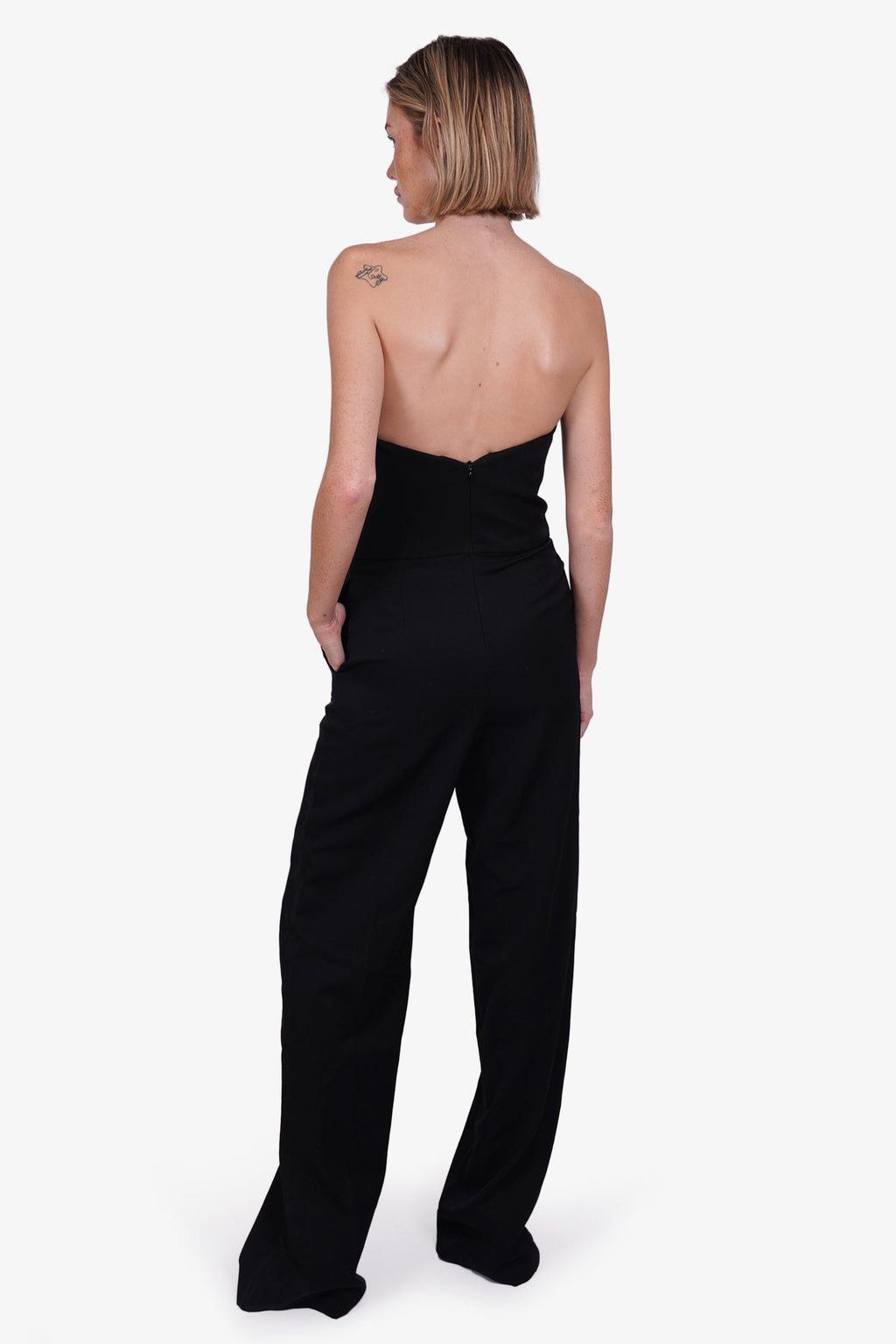Stella McCartney Black Strapless Jumpsuit Size 36