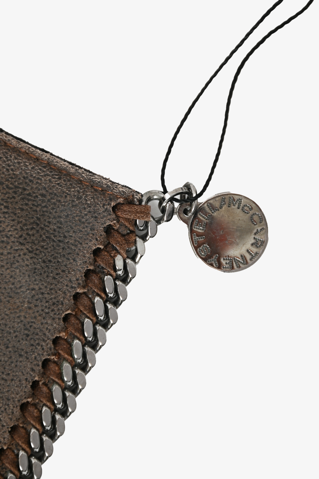 Stella McCartney Grey Suede Chain Trim Falabella Tablet Sleeve