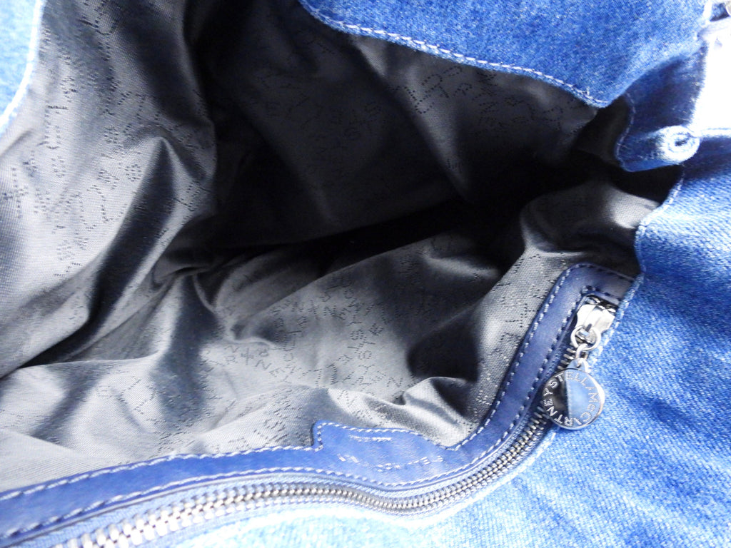 Stella McCtraney Blue Eco Denim Falabella Shoulder Bag