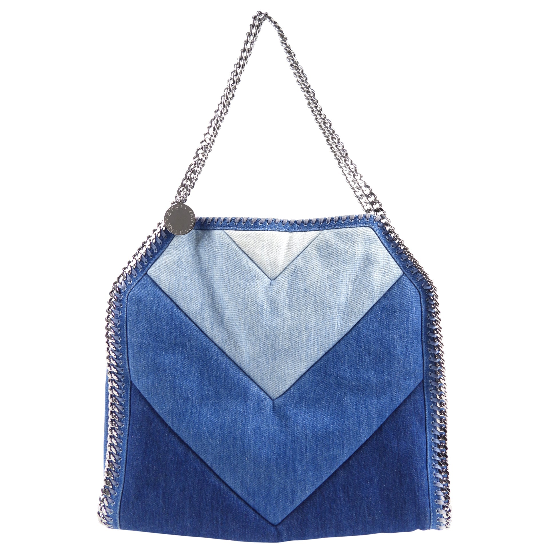Stella McCtraney Blue Eco Denim Falabella Shoulder Bag