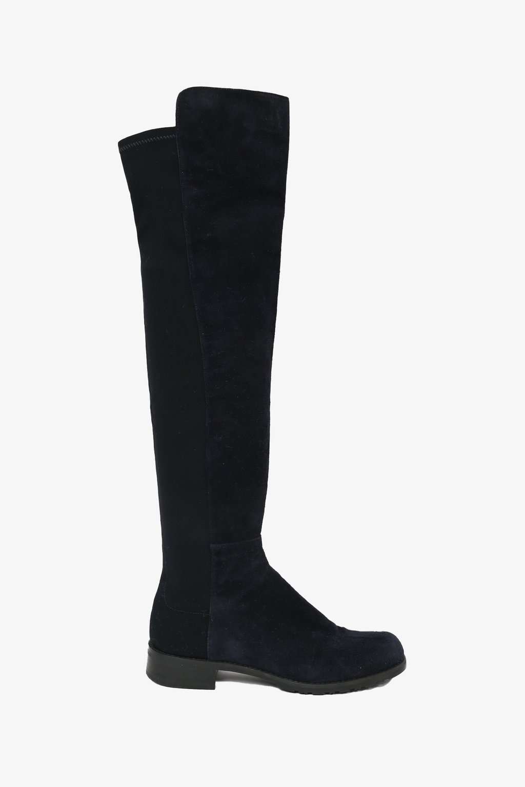 Stuart Weitzman Navy Blue Suede 50/50 Coast Knee High Flat Boot Size 6.5