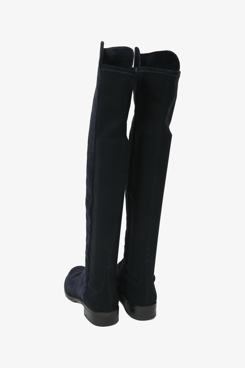 Stuart Weitzman Navy Blue Suede 50/50 Coast Knee High Flat Boot Size 6.5