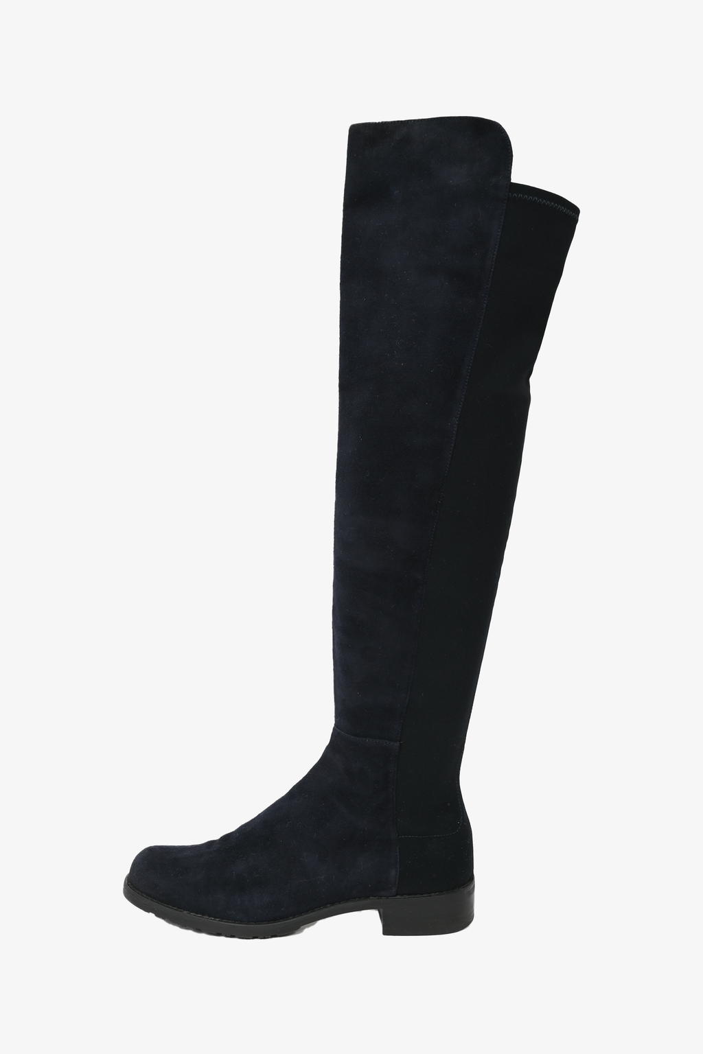Stuart Weitzman Navy Blue Suede 50/50 Coast Knee High Flat Boot Size 6.5