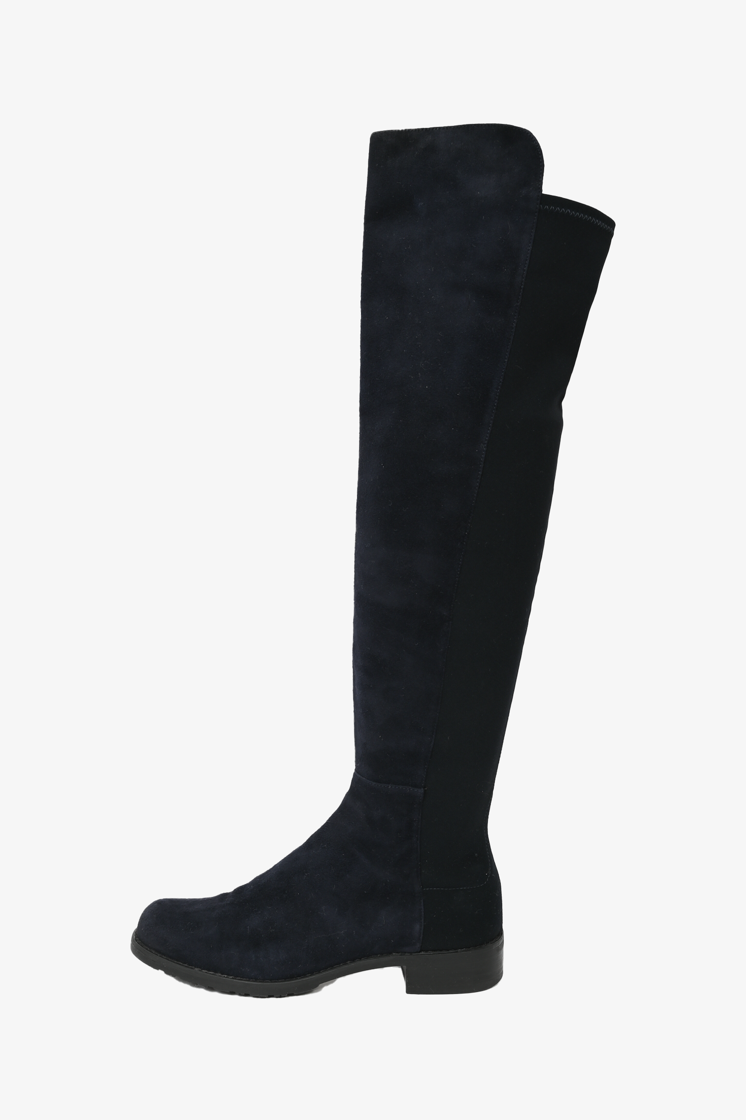Stuart Weitzman Navy Blue Suede 50/50 Coast Knee High Flat Boot Size 6.5