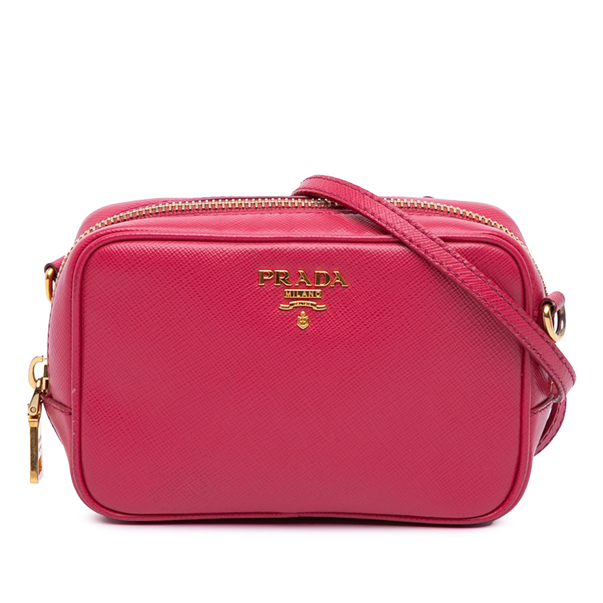 Zip Crossbody Bag Saffiano Leather Mini