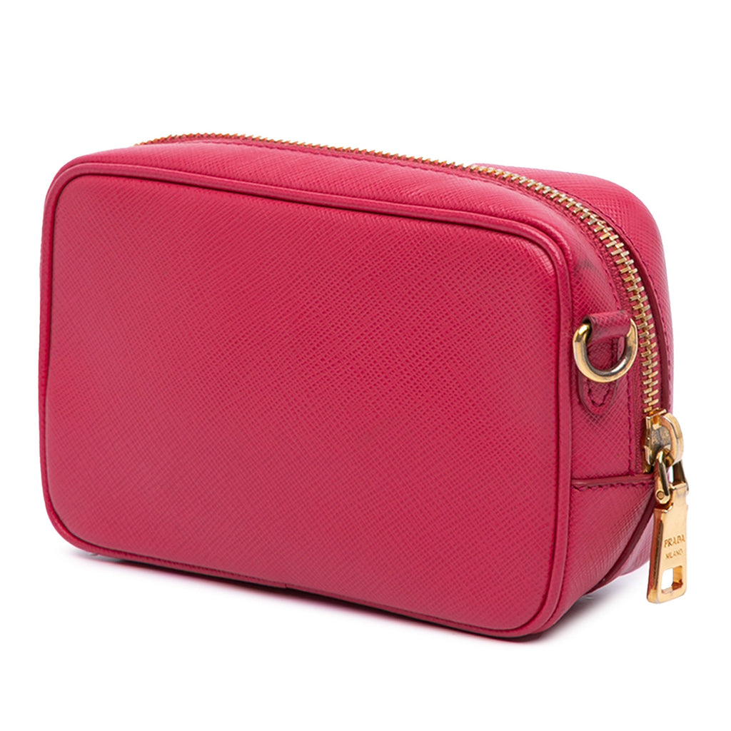 Zip Crossbody Bag Saffiano Leather Mini
