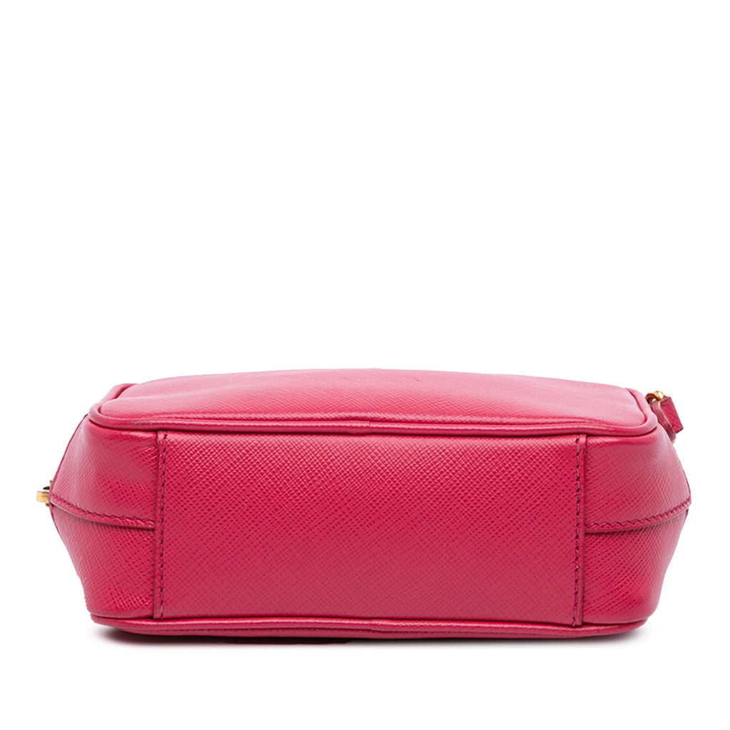 Zip Crossbody Bag Saffiano Leather Mini