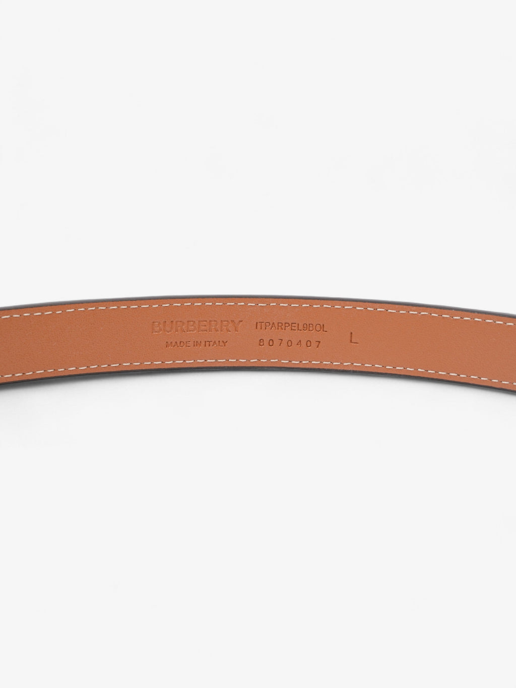 Burberry TB Belt Vintage Check / Light Gold Canvas Large - 117cm