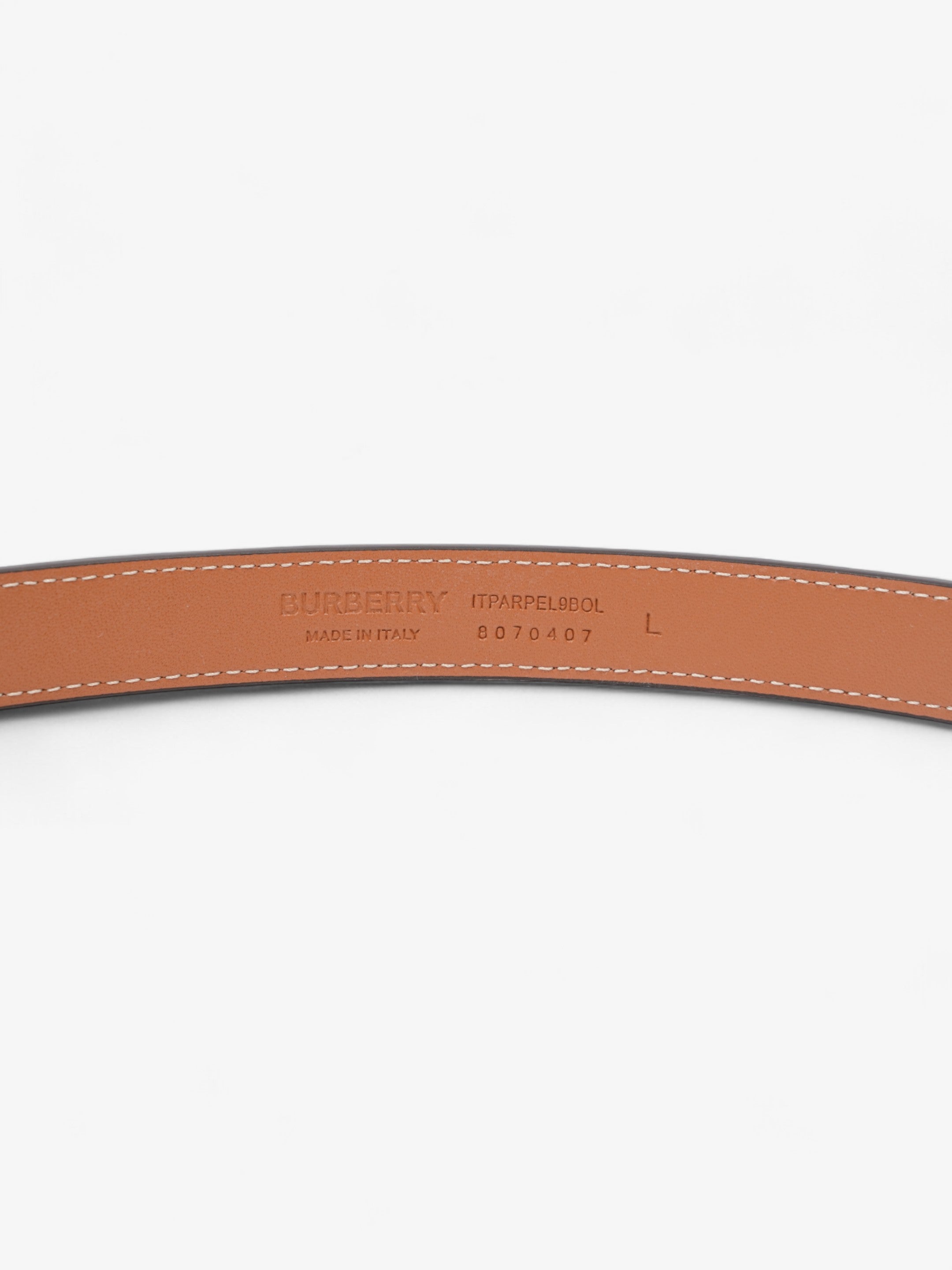 Burberry TB Belt Vintage Check / Light Gold Canvas Large - 117cm