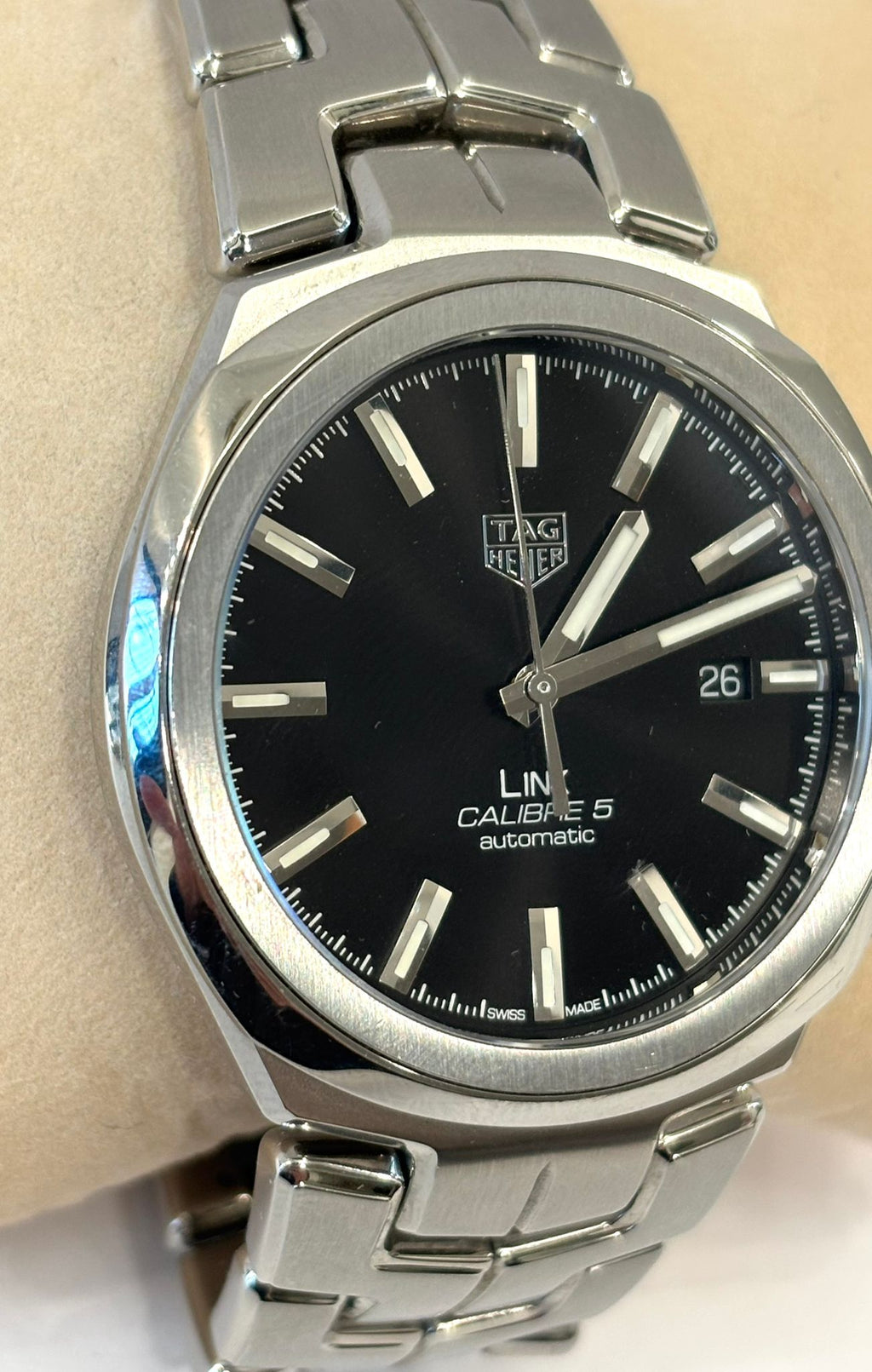 TAG HEUER LINK DATE STEEL 41mm WATCH