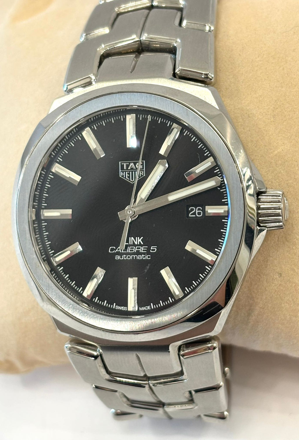 TAG HEUER LINK DATE STEEL 41mm WATCH