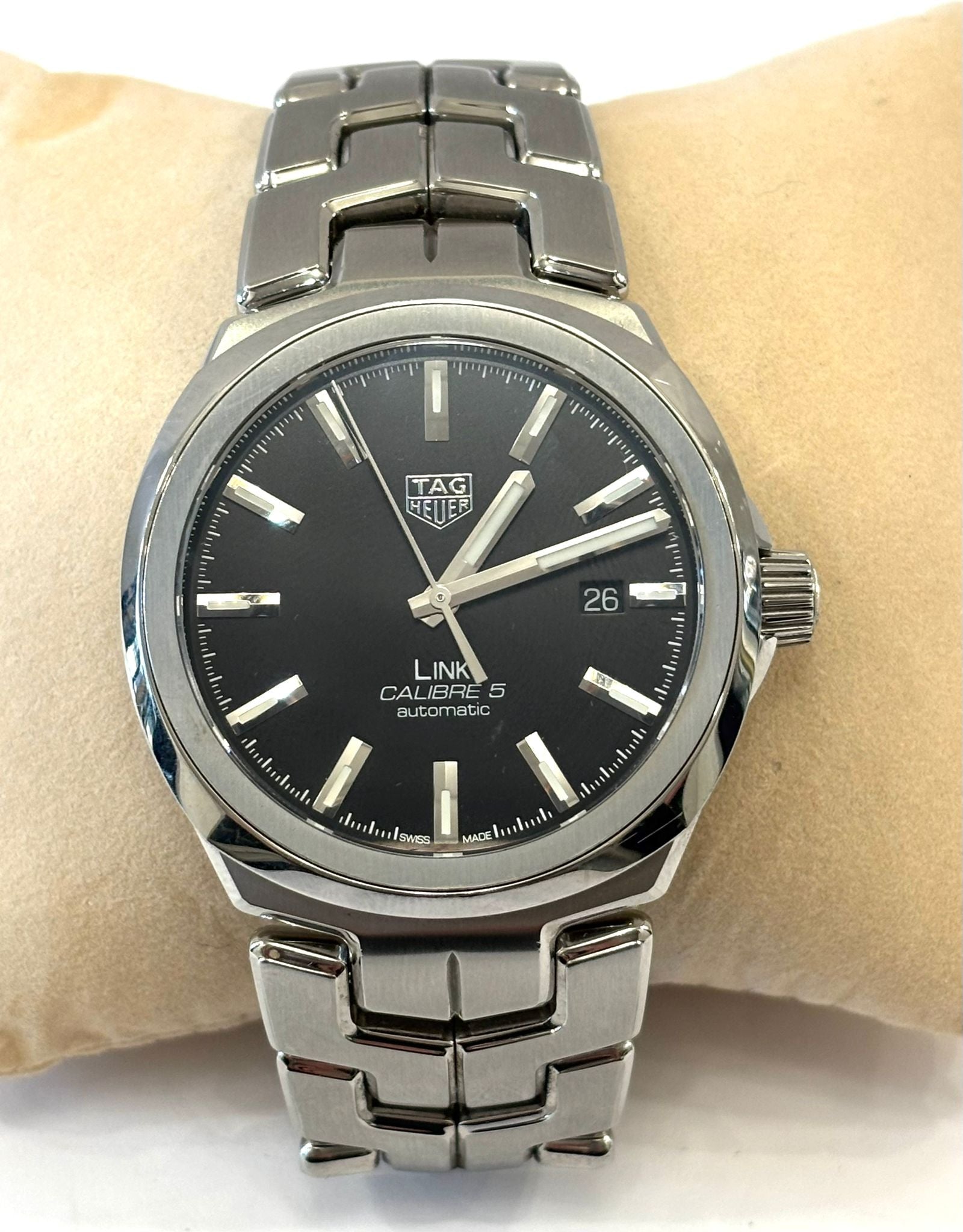 TAG HEUER LINK DATE STEEL 41mm WATCH
