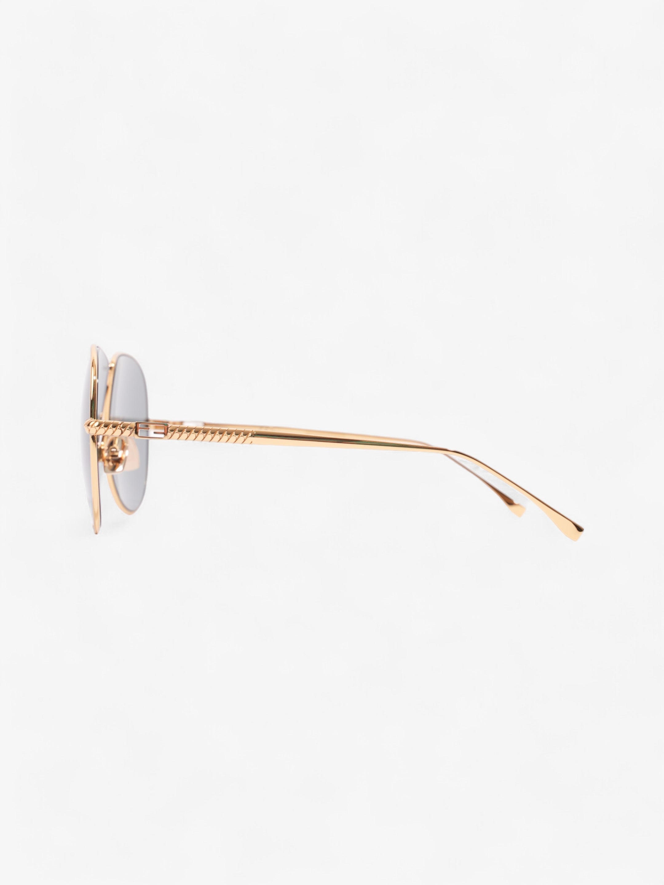 Fendi FF Travel Aviator Gold Acetate 145mm