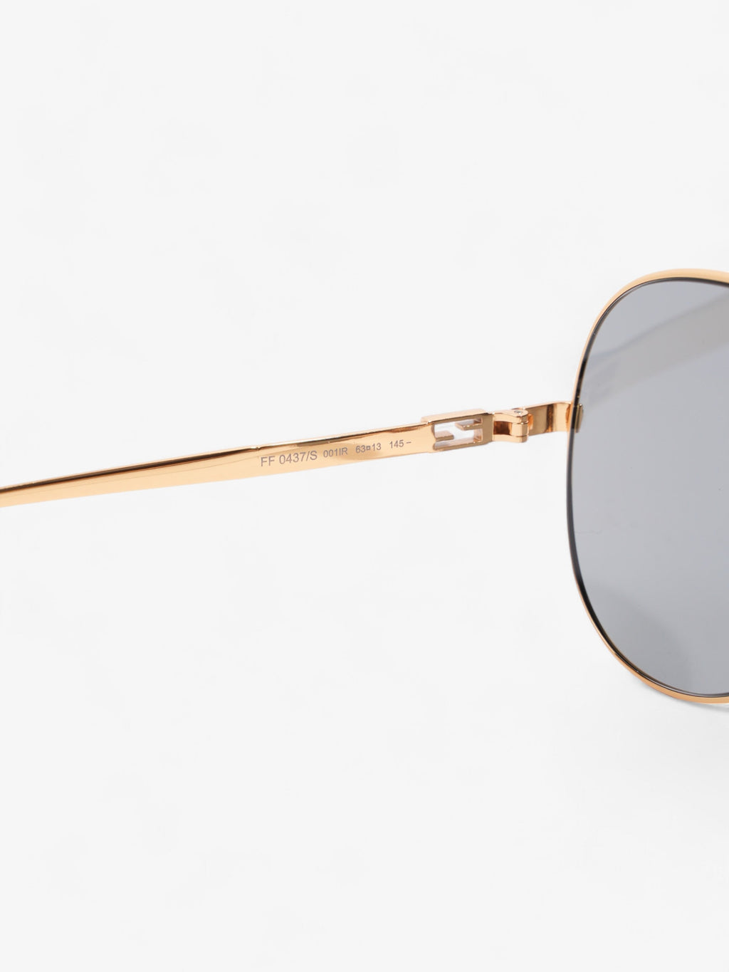 Fendi FF Travel Aviator Gold Acetate 145mm