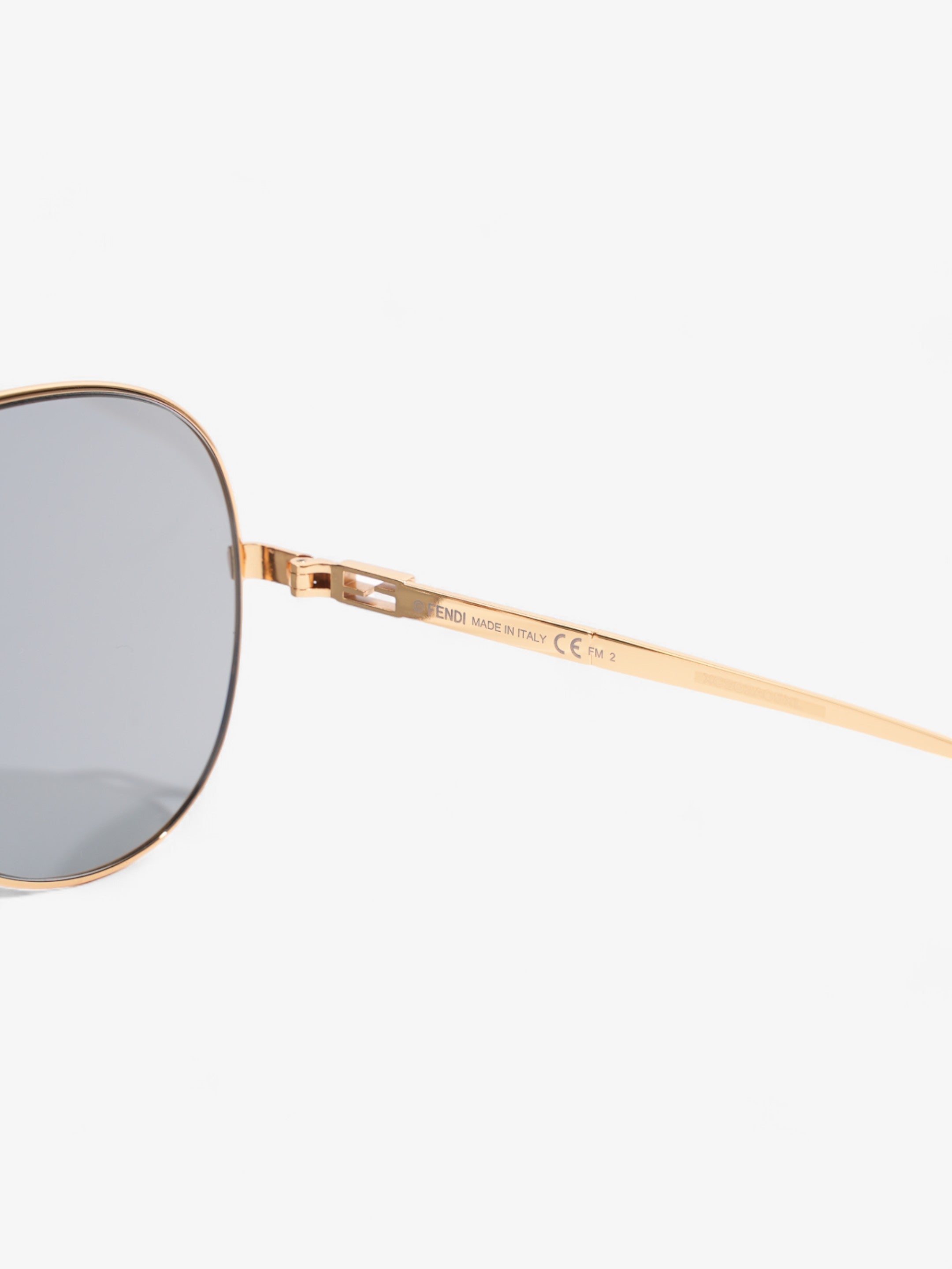 Fendi FF Travel Aviator Gold Acetate 145mm
