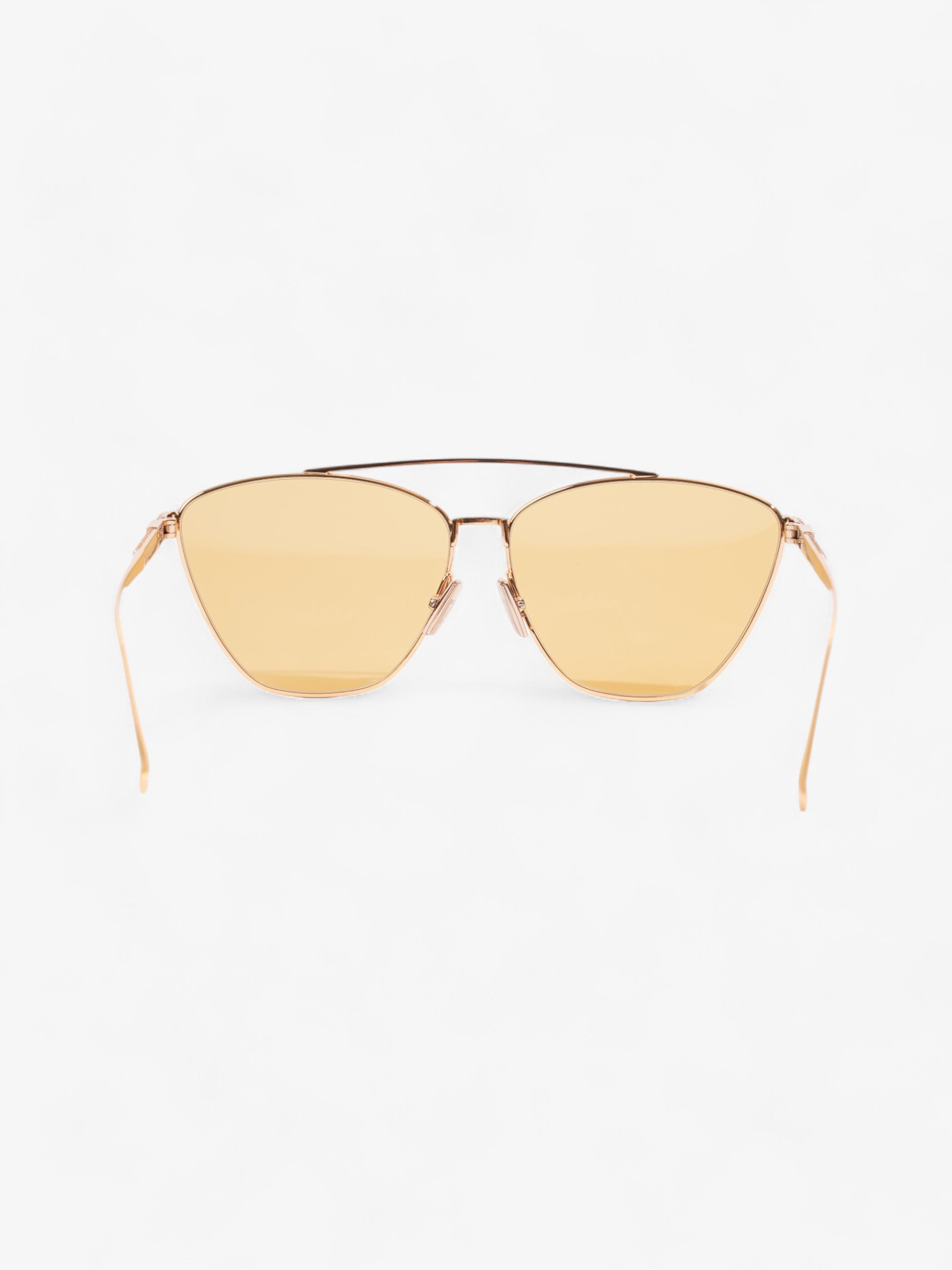 Fendi Baguette Aviator Sunglasses Gold / Yellow Acetate 145mm