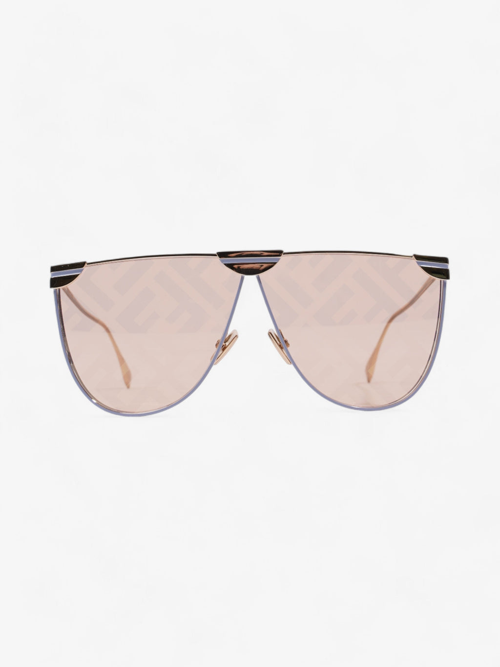 Fendi FF Fabulous 2.0 Shield Sunglasses Gold / Lavender Acetate 145mm