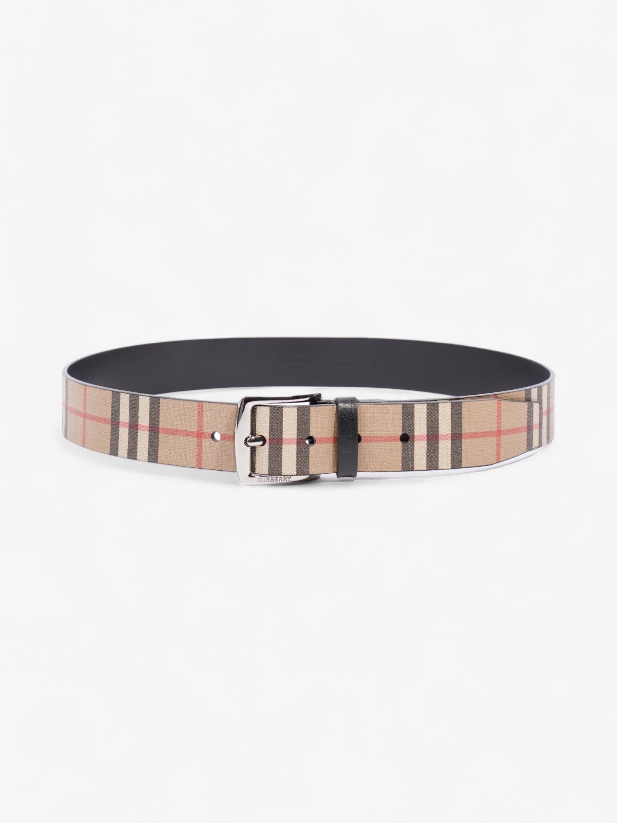 Burberry Check Belt Black / Nova Check Leather 85cm / 34"