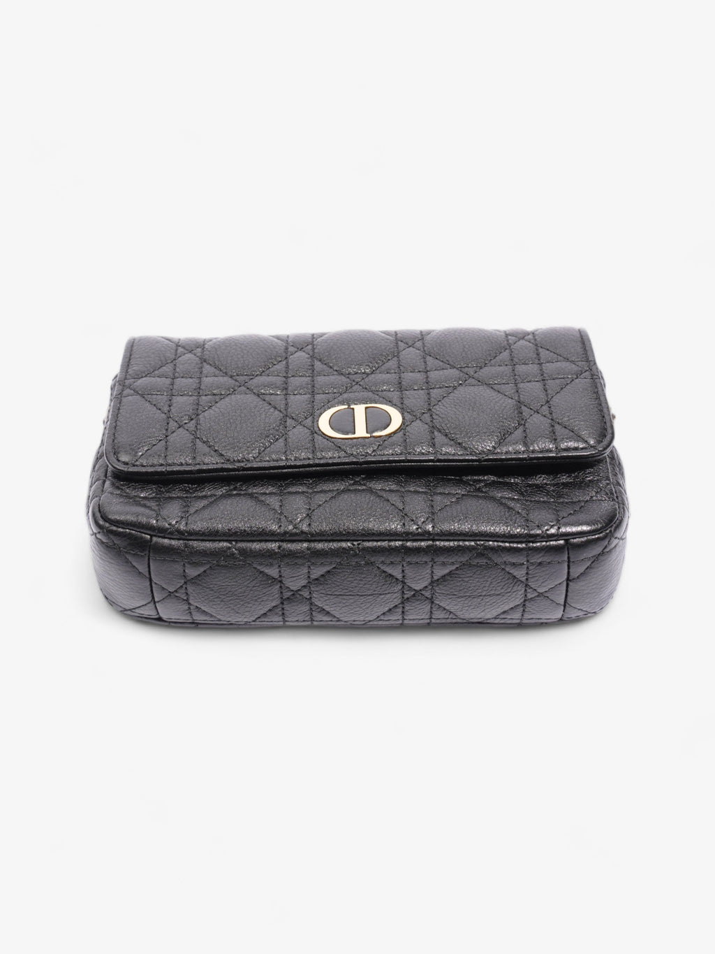 Christian Dior Caro Pouch Black Calfskin Leather
