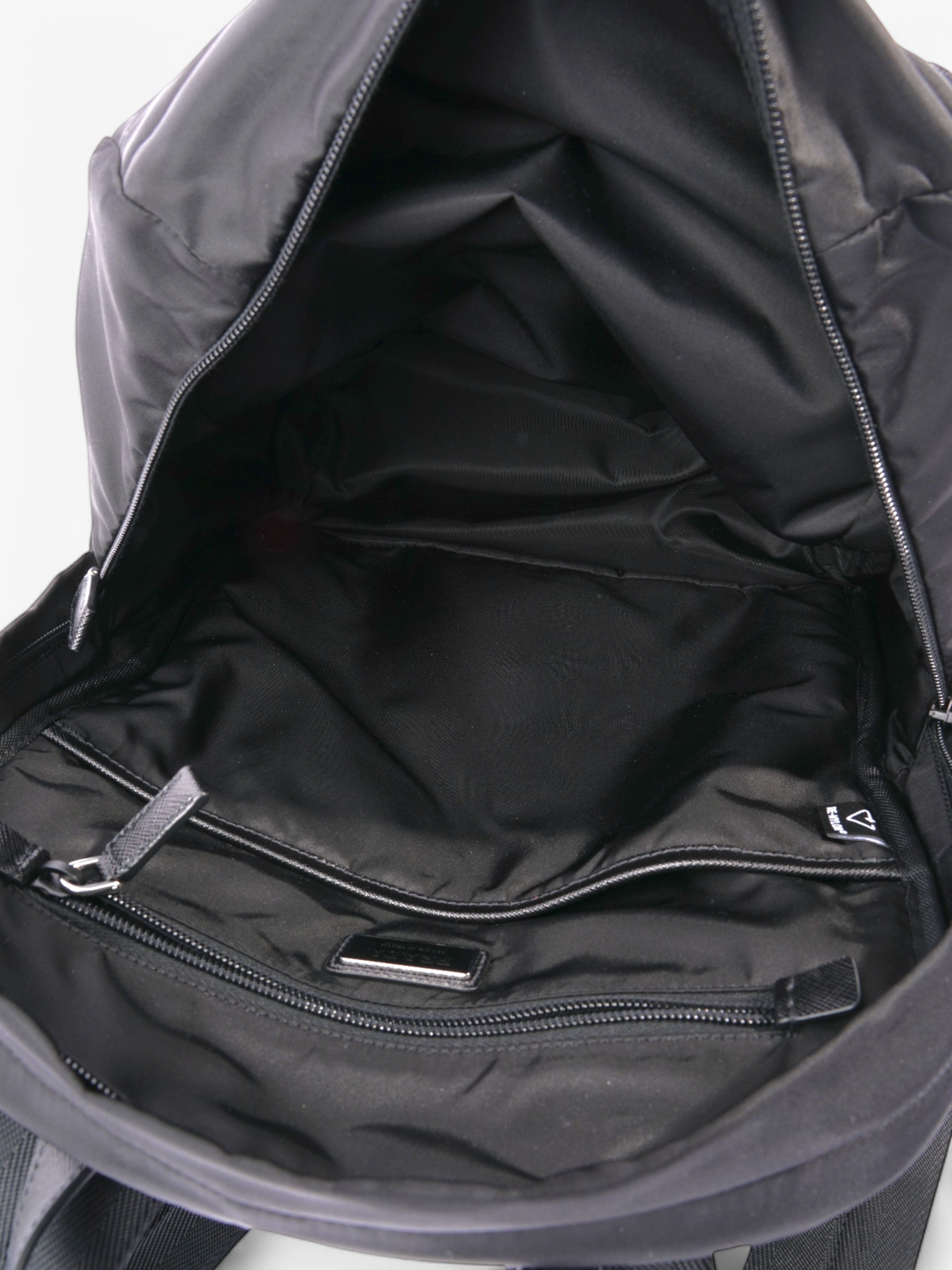 Prada Triangle Logo Backpack Black Re Nylon